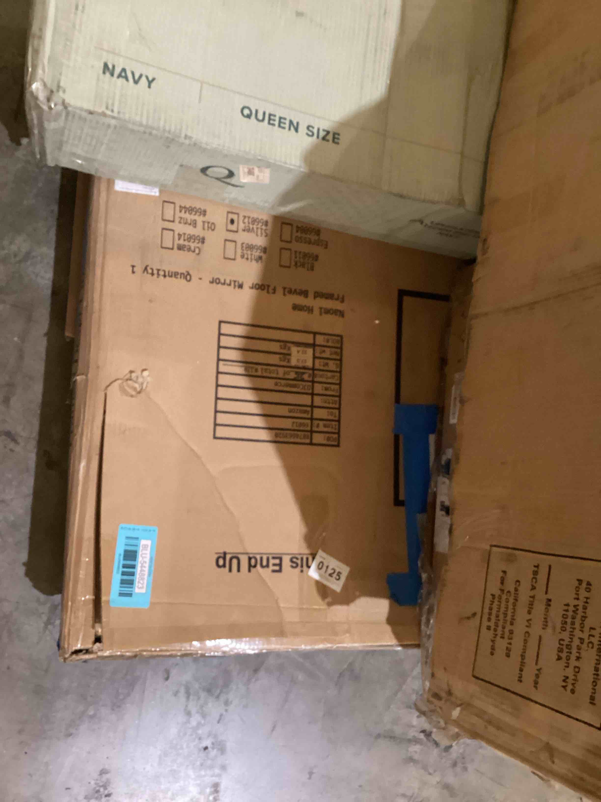 Naomi Home Framed Bevel Floor Mirror 