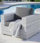 Patio Wicker Chair- light grey 