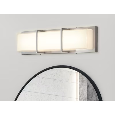 Origin 21 Brighton 20-in 1-Light Brushed Nickel LED Modern/Contemporary Vanity Light Bar