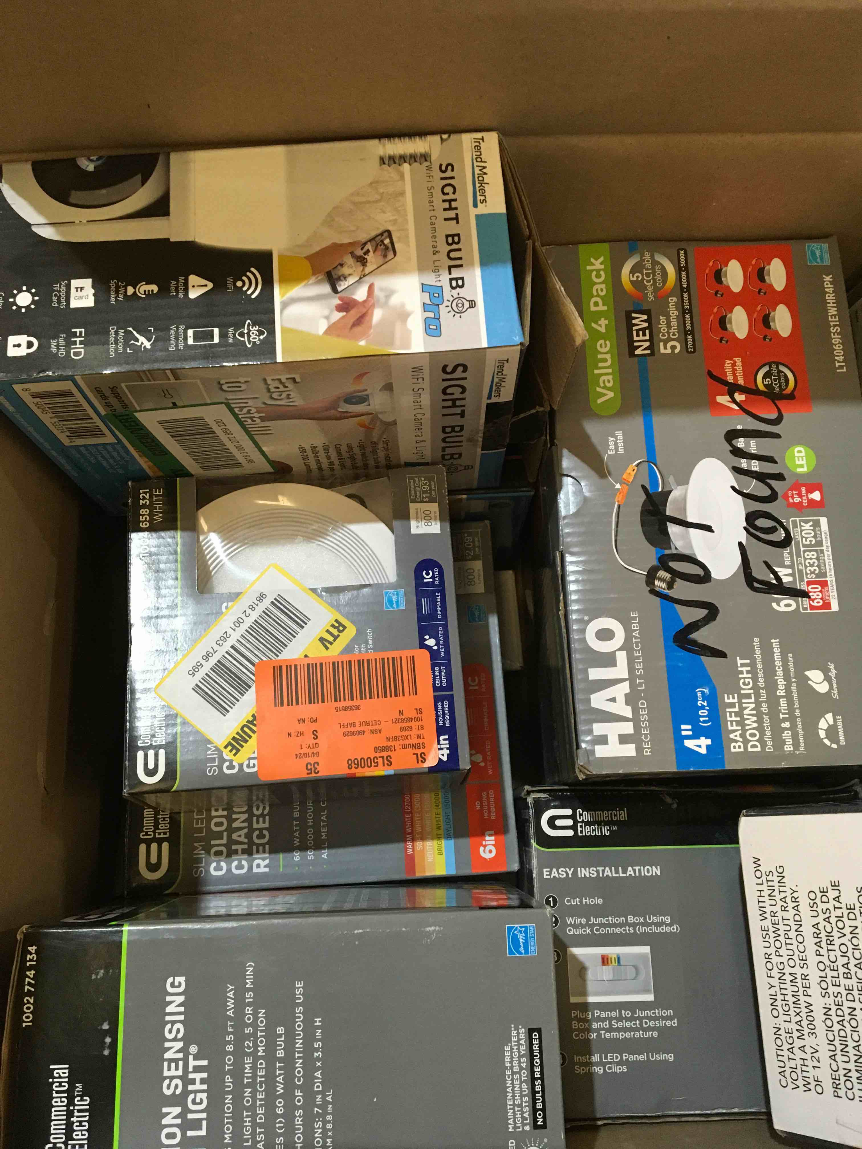 Assorted recess lighting, 20 pieces 