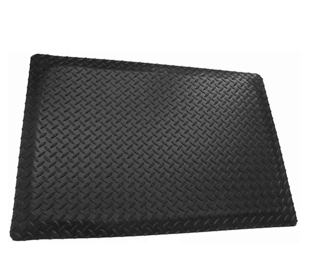 Rhino Anti-Fatigue Mats Black 2 ft. x 3 ft. x 9/16 in. Diamond Plate Anti-Fatigue Mat