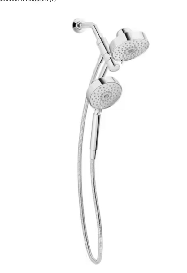  KOHLER Purist 3-Spray Patterns with 2.5 GPM 5 in. Wall Mount Dual Shower Heads in Polished Chrome
