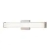 Hampton Bay Astrid 24 in. Brushed Nickel 5-CCT LED Bathroom Vanity Light Bar with Frosted Glass