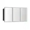 Silver Medicine Cabinet 48 x 30  Corner Right