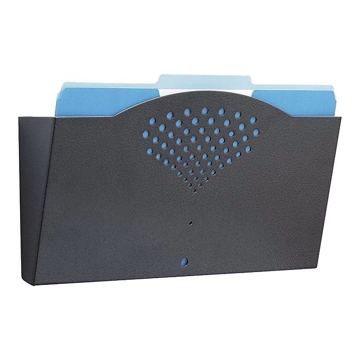 Safco 1-Pocket Steel Legal Size Wall File, Black
