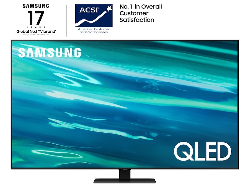 SAMSUNG 55-Inch Class QLED 4K UHD Q80A Series Direct Full Array Quantum HDR 12x, 6 - 2.2.2CH 60W Speakers, Object Tracking Sound, Smart TV with Alexa Built-In (QN55Q80AAFXZA, 2021 Model)