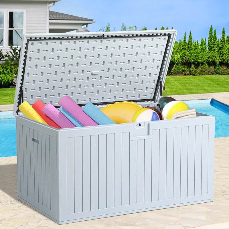 YITA 230 Gallons Water Resistant Deck Box with Flexible Divider