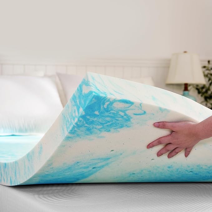 CHUN YI 3 Inch Memory Foam Mattress Topper Twin, Cooling Ventilation Gel Bed Topper, High Density Mattress Pad for Pressure Relief with 21" Deep Pocket Bamboo Cover, CertiPUR-US Certified