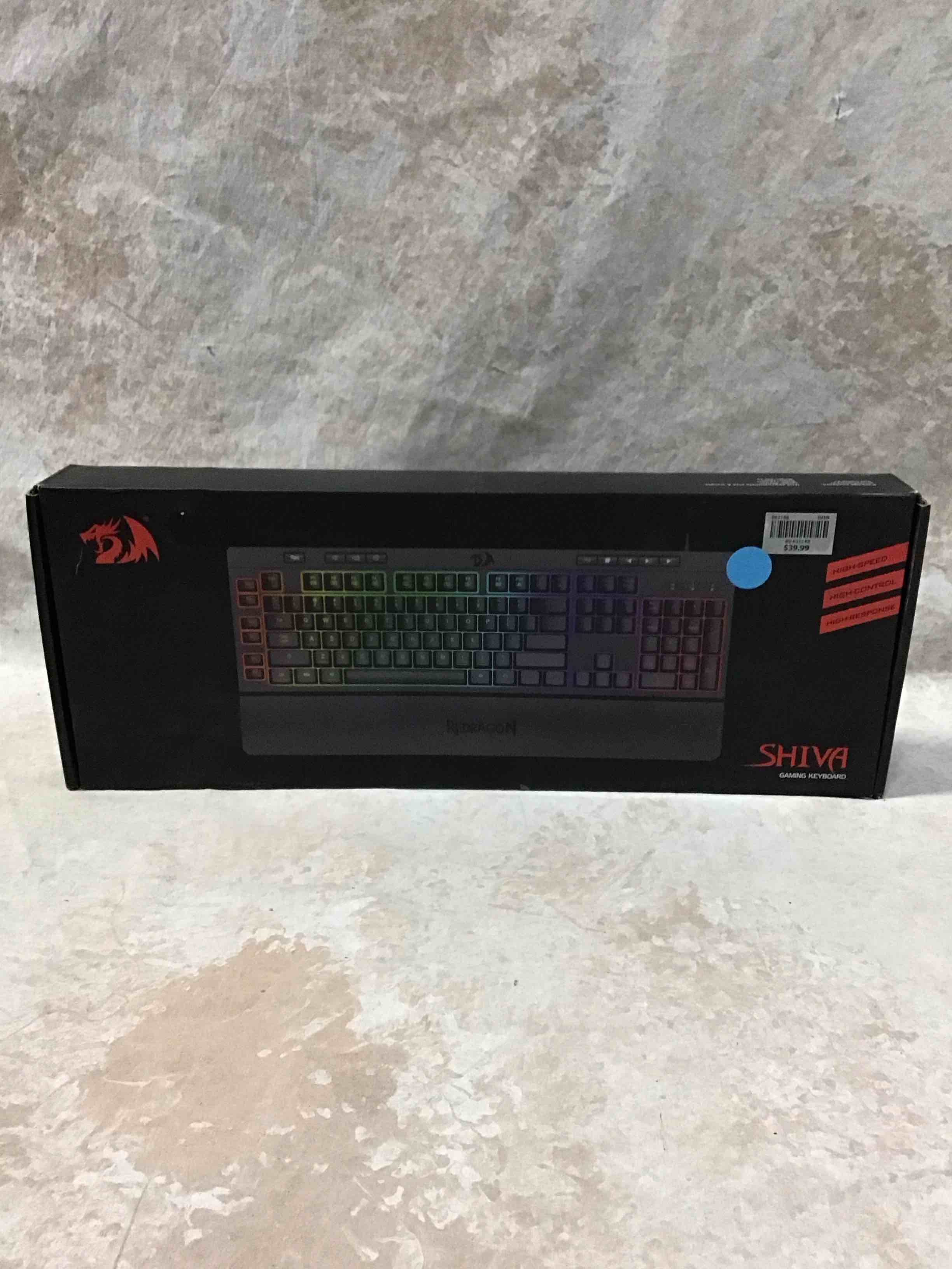 Condition photo showing Good Condition for REDRAGON - Shiva Full-size Wired Membrane Gaming Keyboard with RGB Backlighting - Black