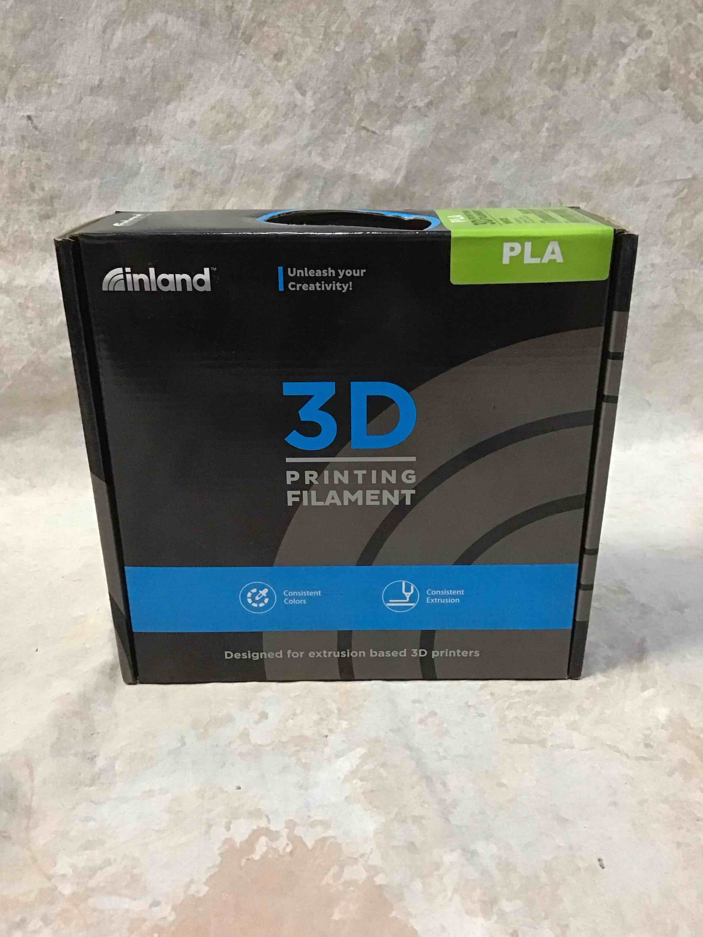 inland 1.75mm white pla 3d printer filament - 1kg spool (2.2 lbs)