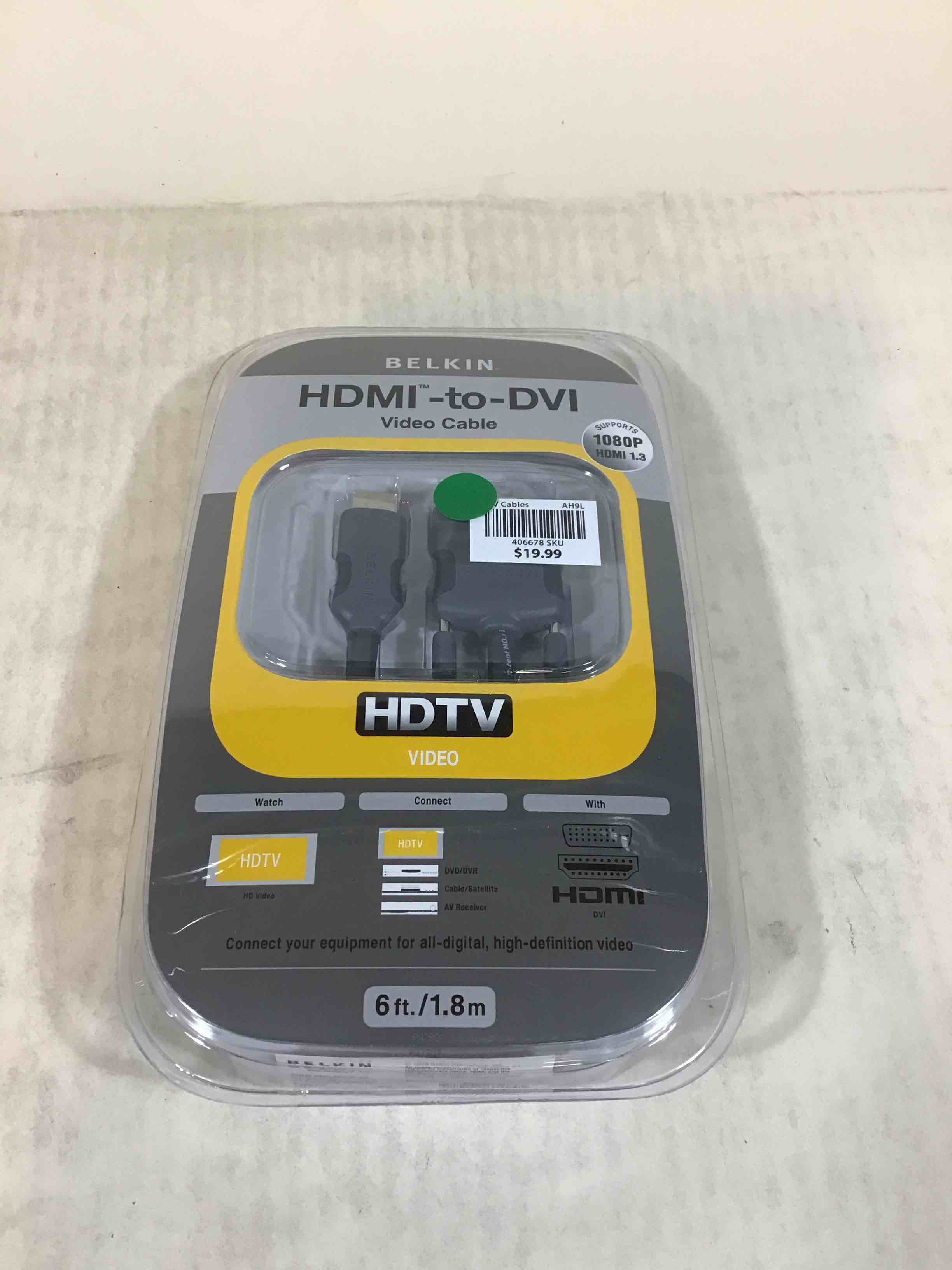 Condition photo showing New/Like New for Belkin HDMi to DVI-D Cable