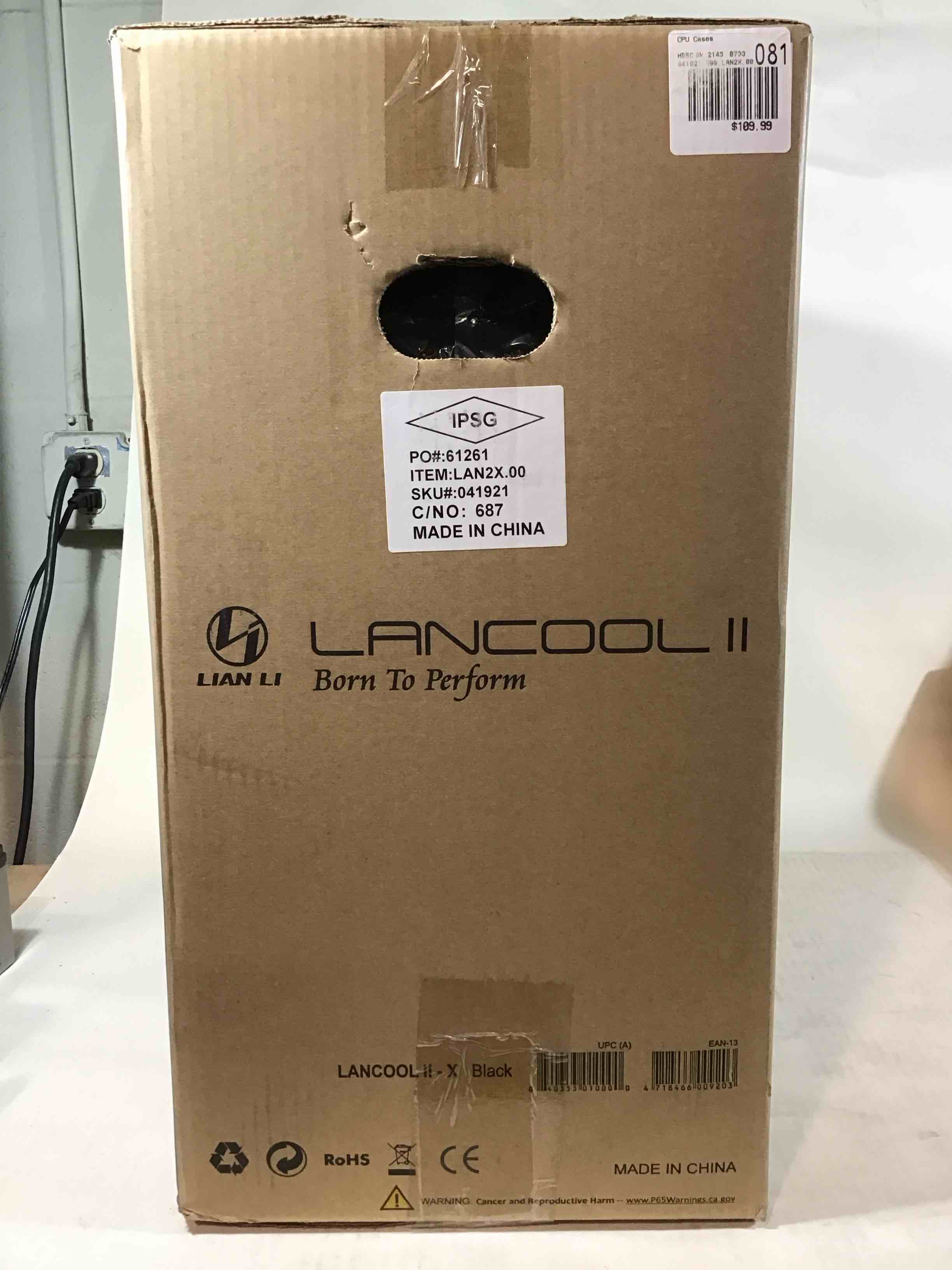 Condition photo showing New/Like New for Lancool II - X - Tower - extended ATX - no power supply - black - USB/Audio