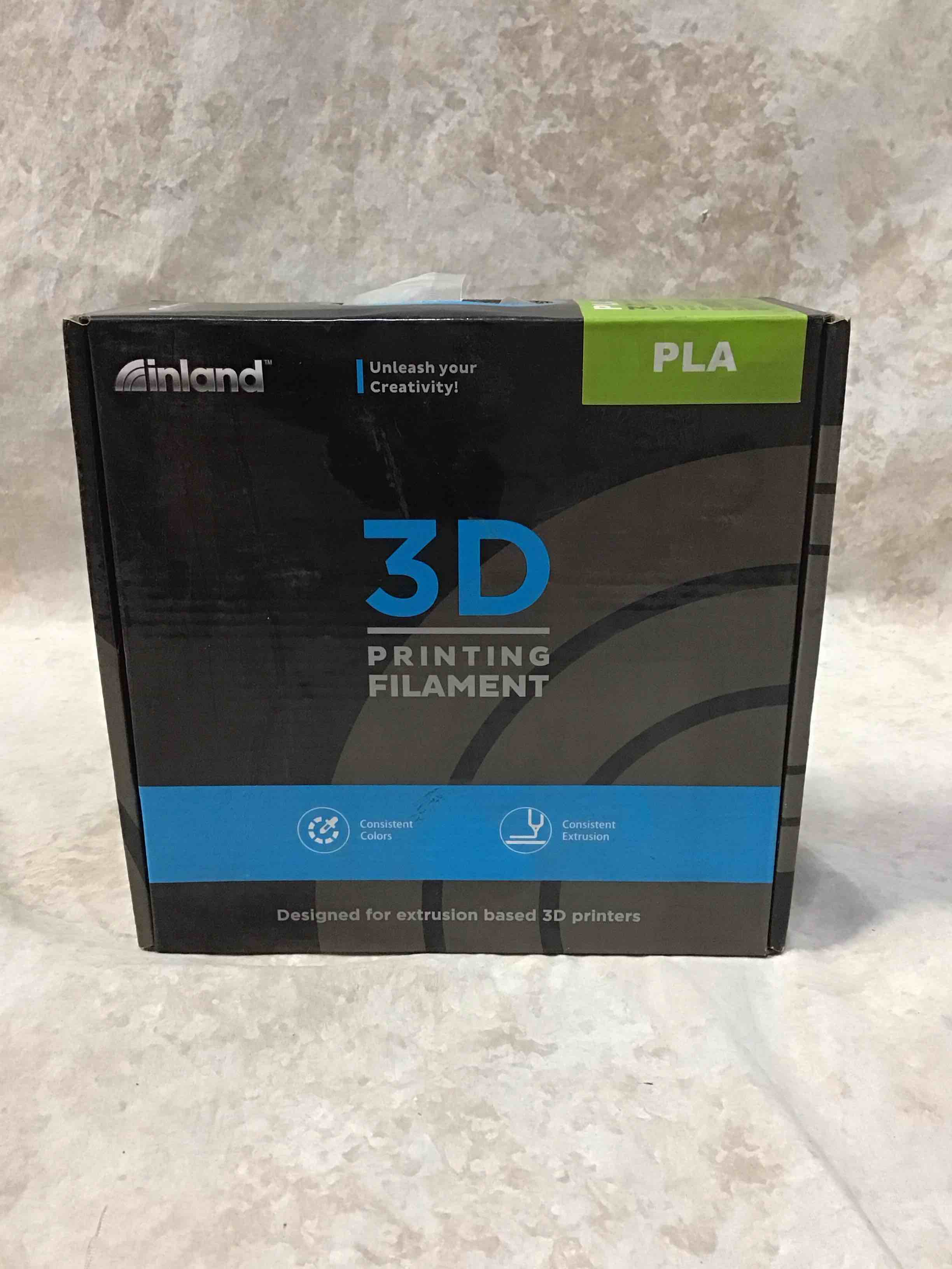 black pla 3d printer filament 1.75 mm 1 kg 2.2 lbs