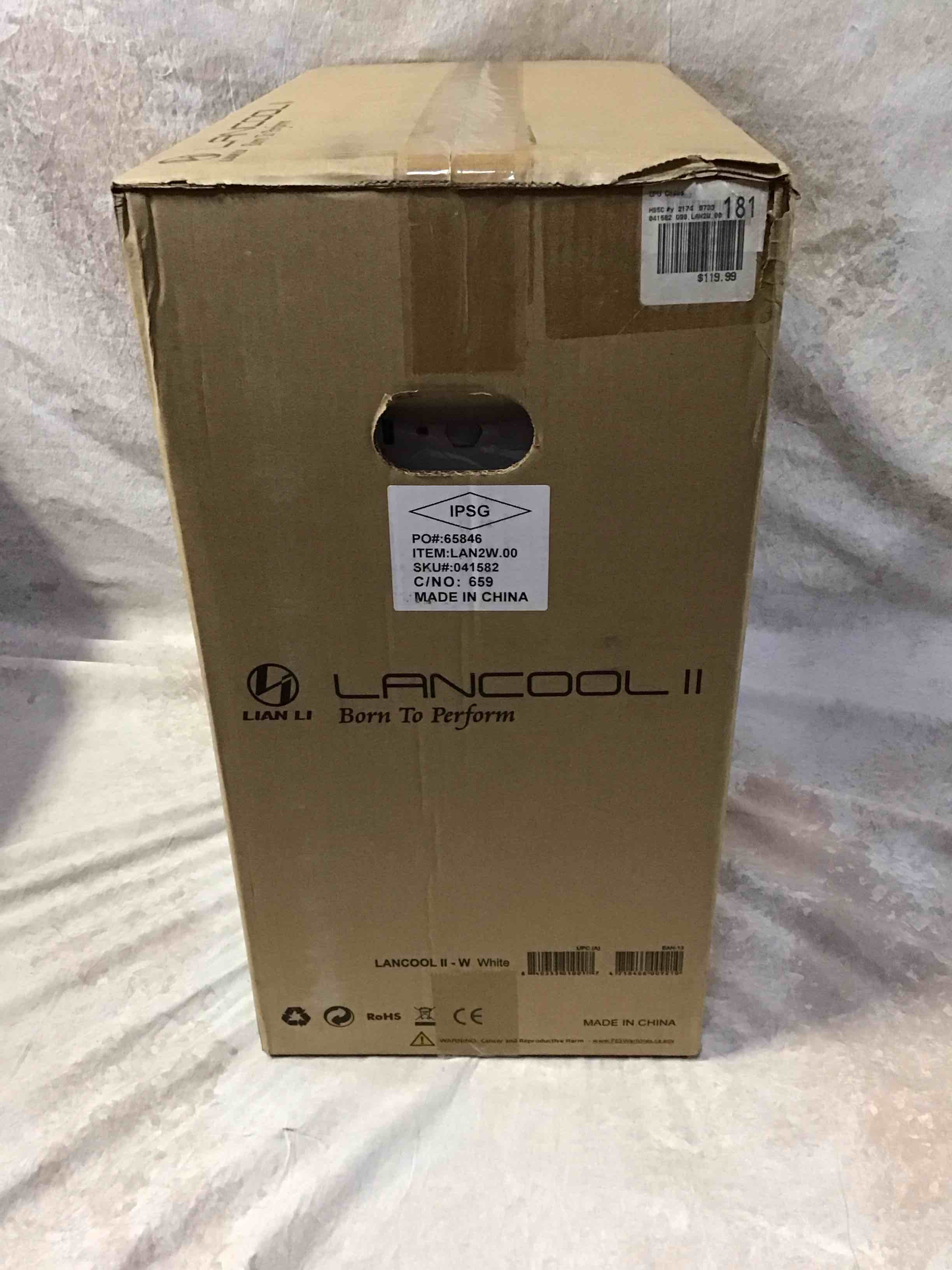 lancool ii - w - tower - extended atx - windowed side panel (tempered glass) - no power supply - white - usb/audio