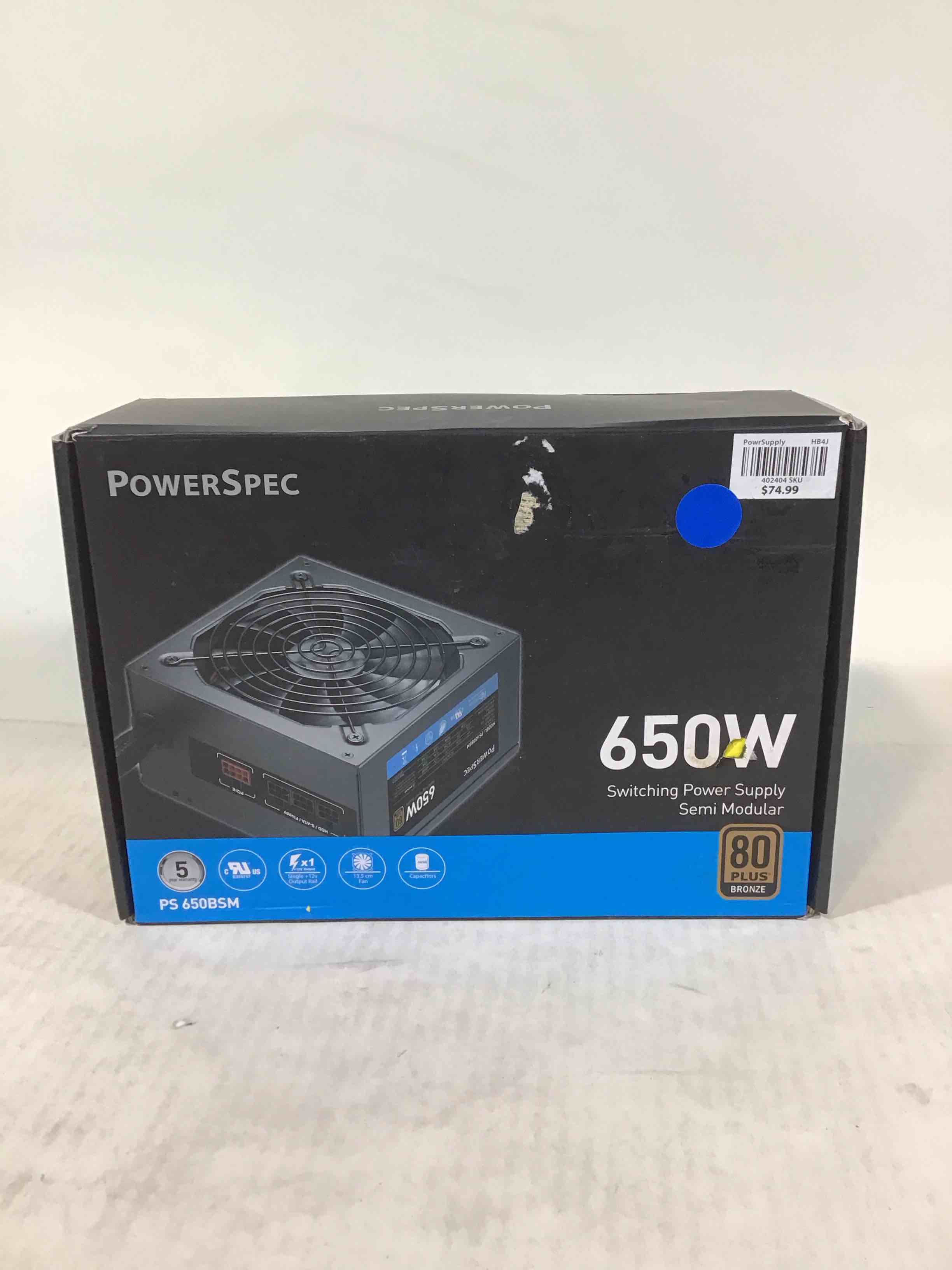 Condition photo showing Good Condition for power supply 650w semi modular 80+ bronze certified psu atx