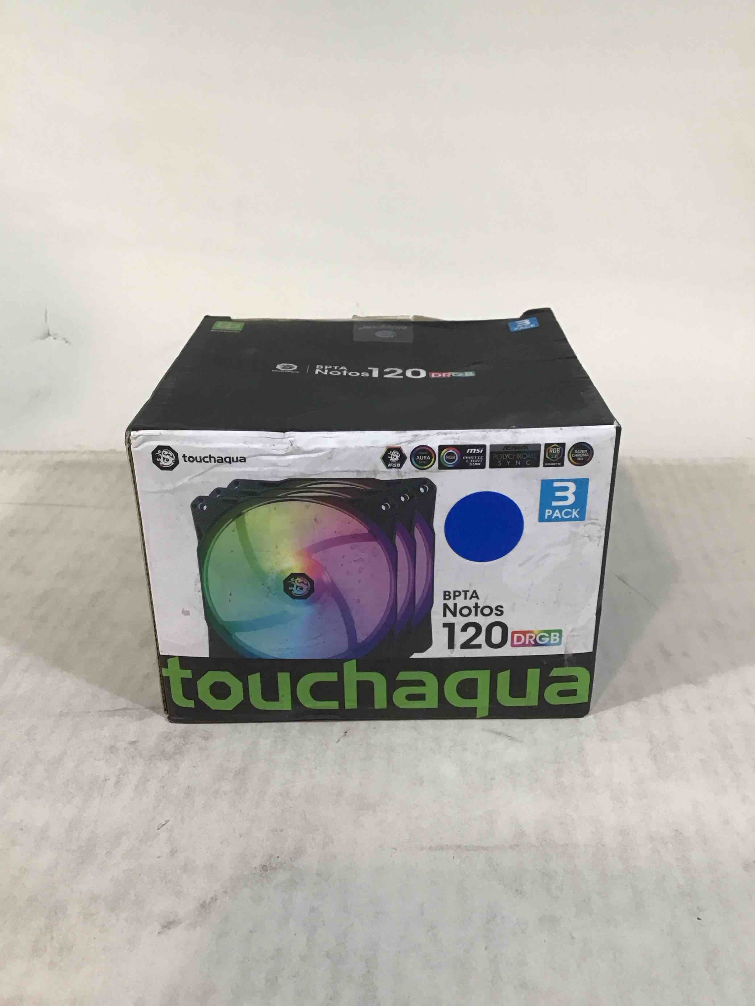 Condition photo showing Good Condition for Bitspower Notos 120mm Case Fan  DRGB Computer Fan PWM PC Cooling Fan LED High Airflow Desktop Silent Cooler 1800 RPM w/PWM Fan Hub Digital RGB Controller (3 Pack)