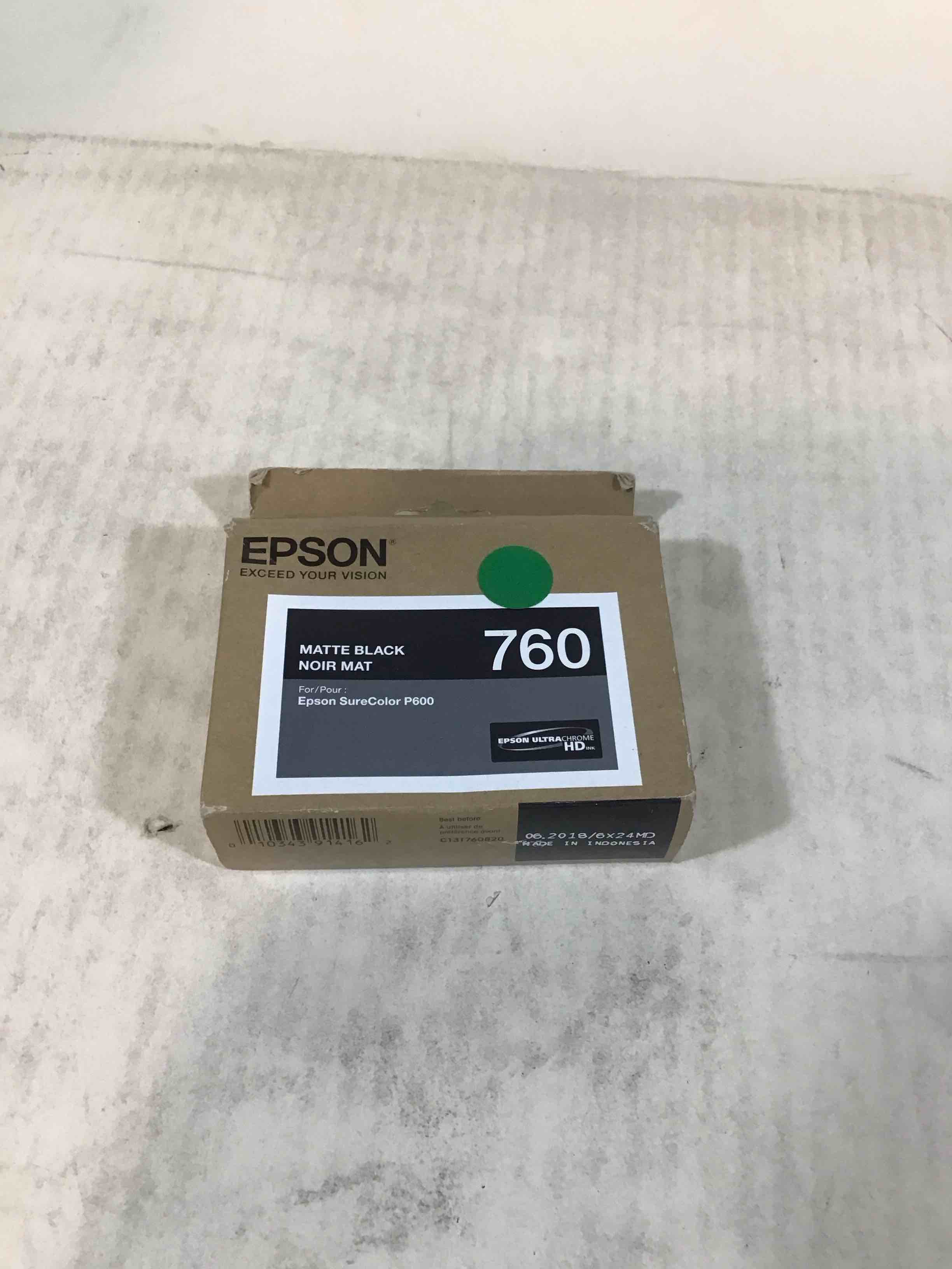 Epson EPST760820 760 Ink Cartridge 1 Each