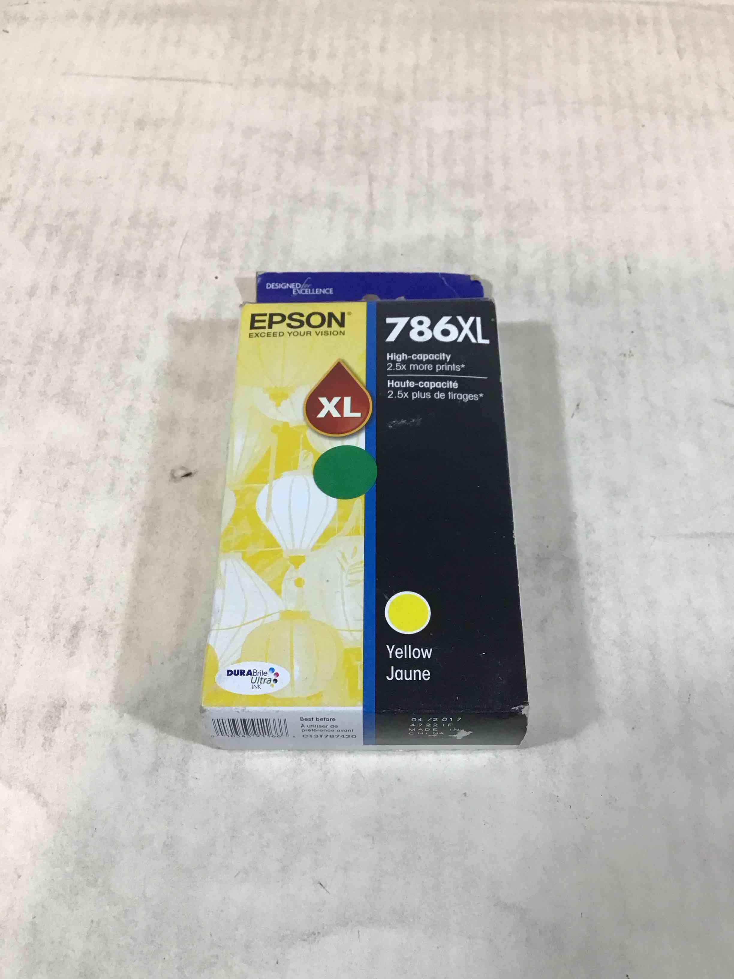 Epson DURABrite Ultra 786XL Original Ink Cartridge  Yellow  Inkjet  High Yield