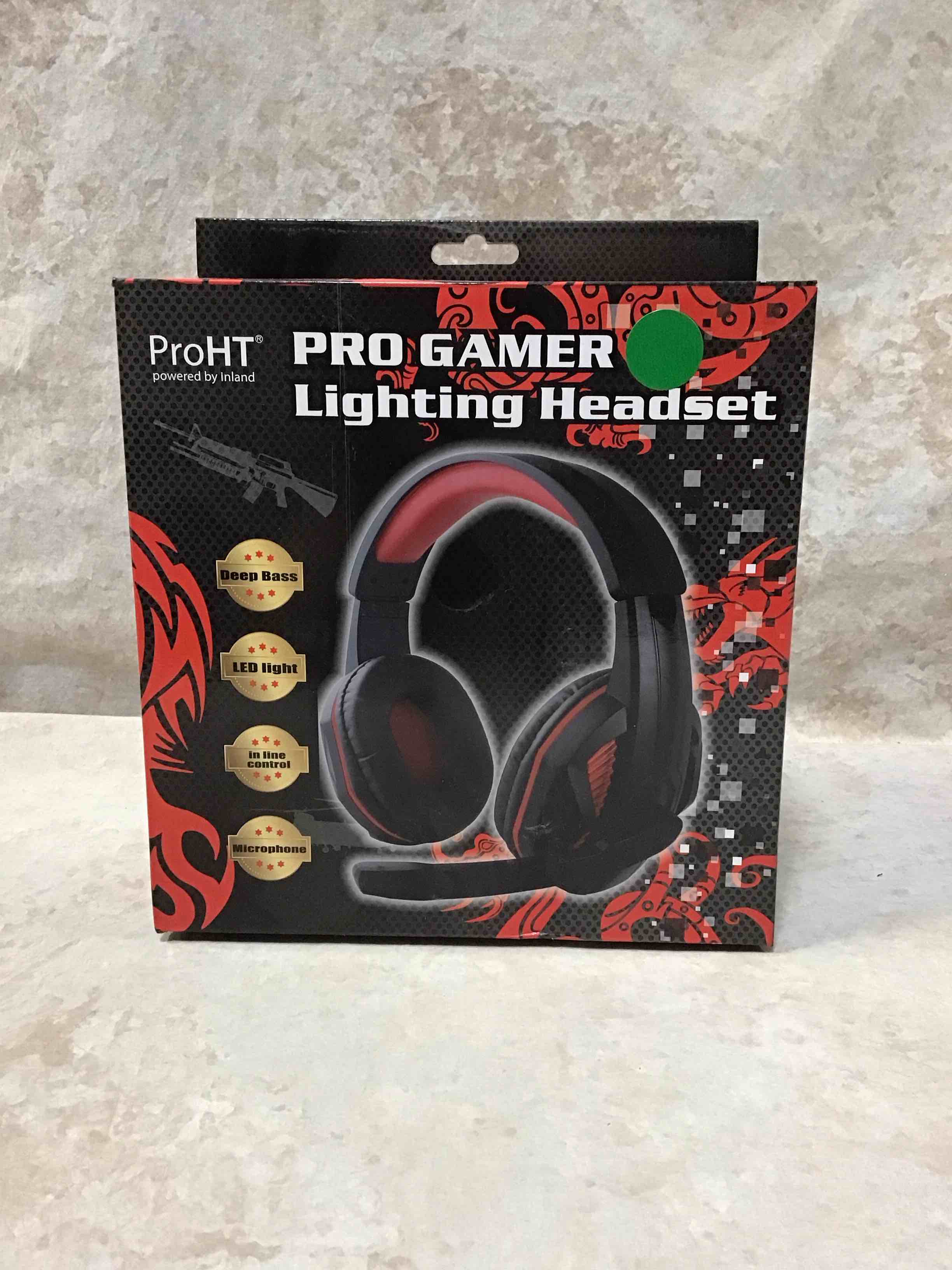 Condition photo showing New/Like New for Inland ProHT Multimedia Headset for Gaming with LED Backlight