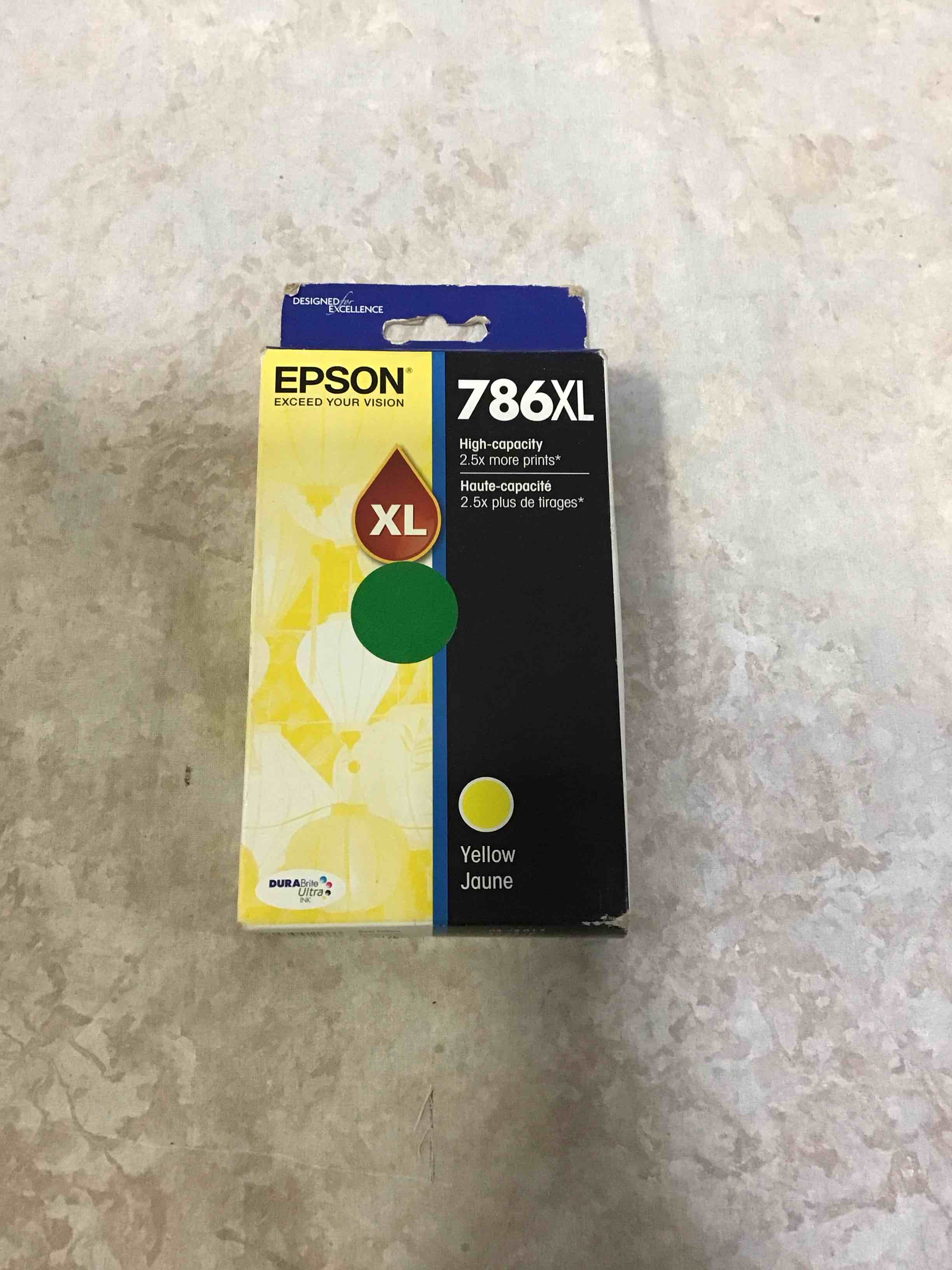 Condition photo showing New/Like New for Epson DURABrite Ultra 786XL Original Ink Cartridge  Yellow  Inkjet  High Yield