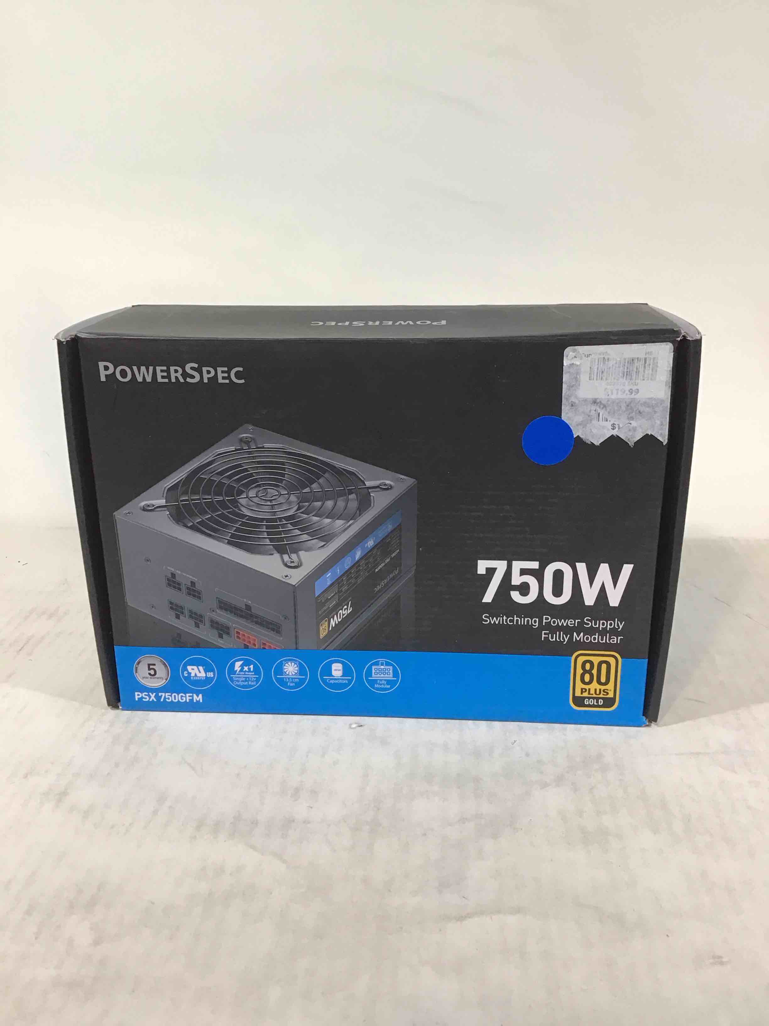 powerspec 750 watt 80 plus gold fully modular atx power supply active pfc psu sli crossfire ready computer switching power supply  ps 750gfm