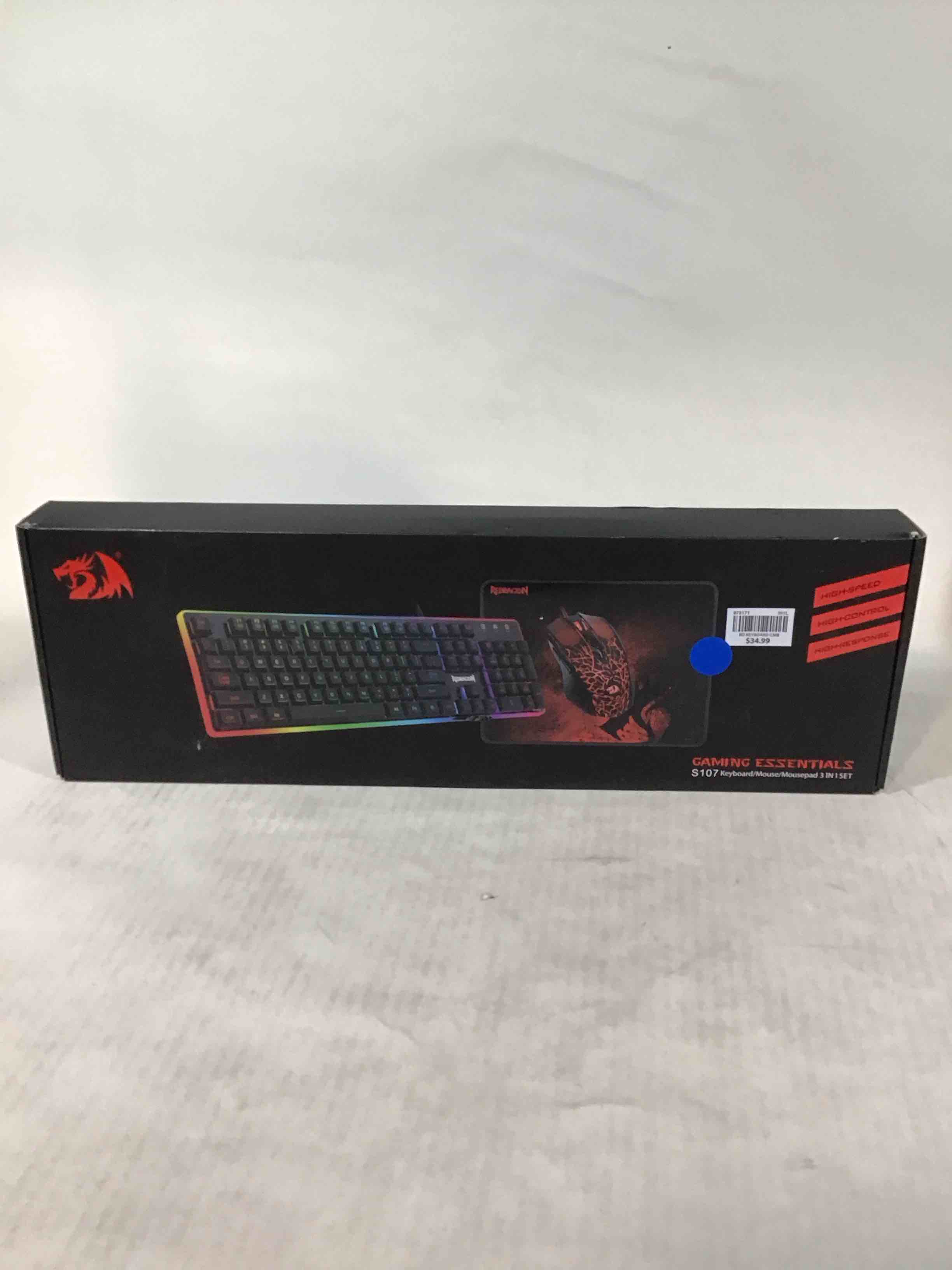 Condition photo showing Good Condition for REDRAGON - S107-BA Gaming Keyboard and Mouse Combo, RGB Backlit Gaming Keyboard & 3200 DPI Mouse, Plug & Play to PC/Laptop/Windows - Black
