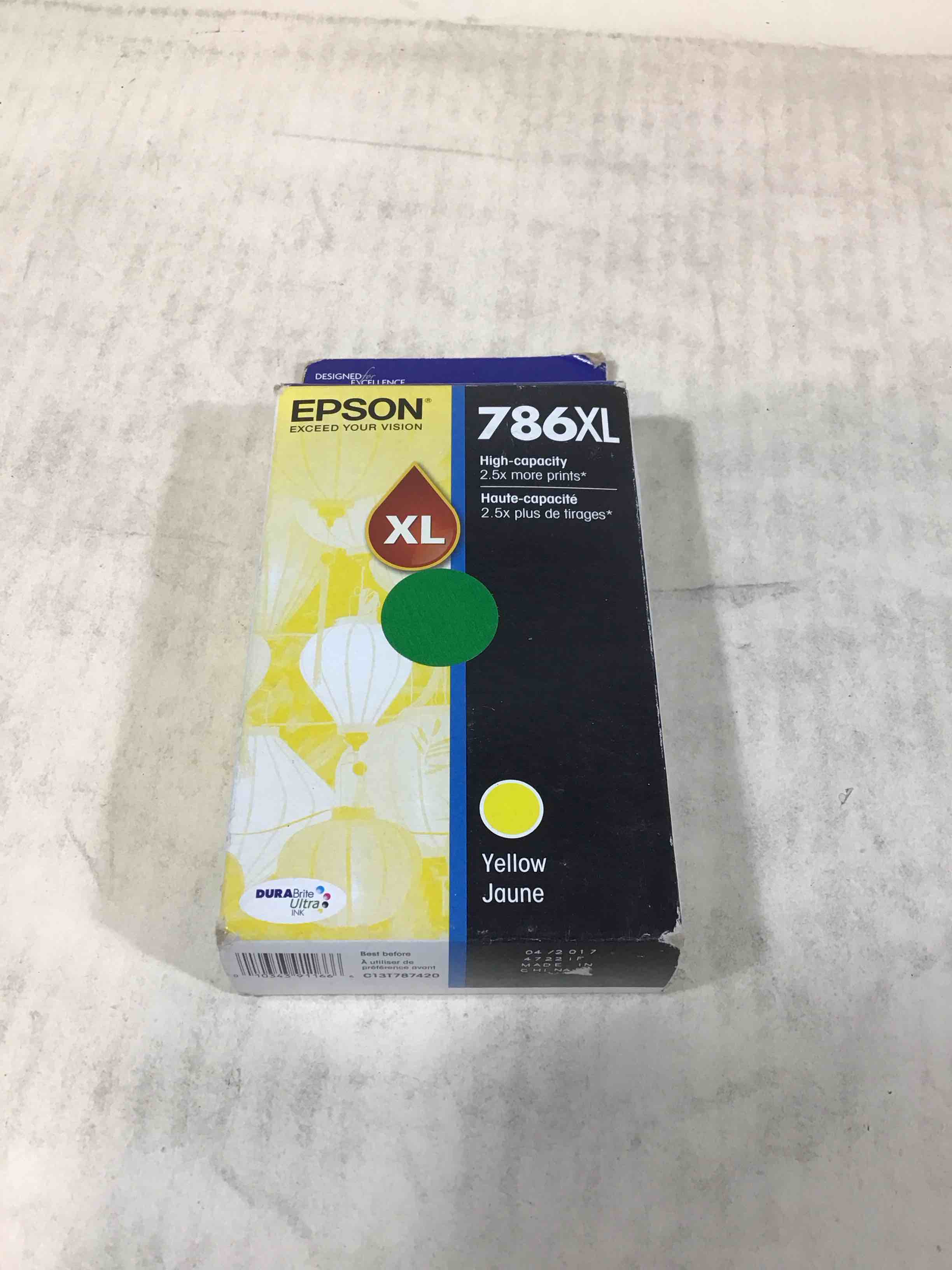 Condition photo showing New/Like New for Epson DURABrite Ultra 786XL Original Ink Cartridge  Yellow  Inkjet  High Yield