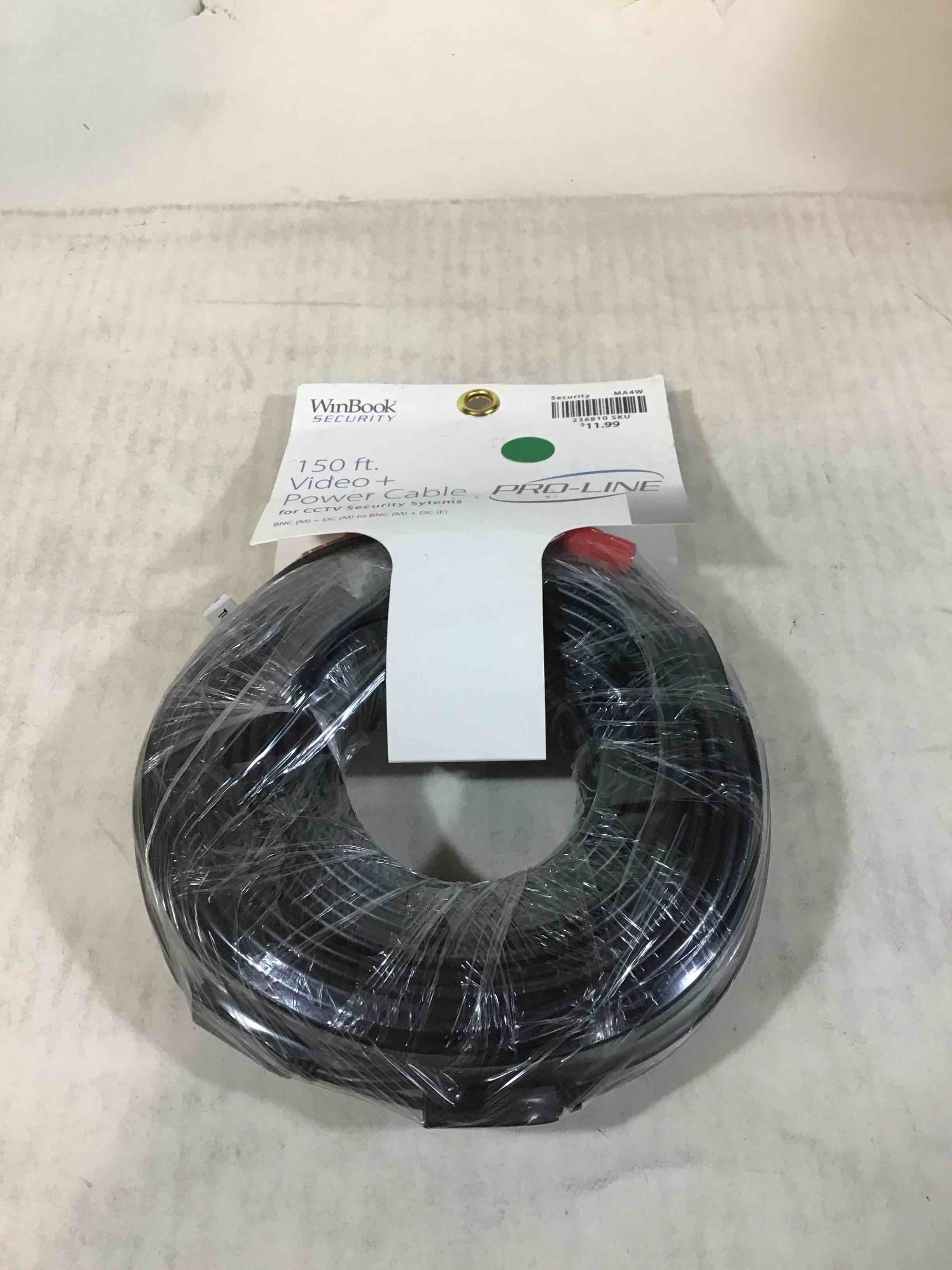 150ft Power Video Security Camera Cable Bnc Extension Wire Cord For All Cctv Dvr
