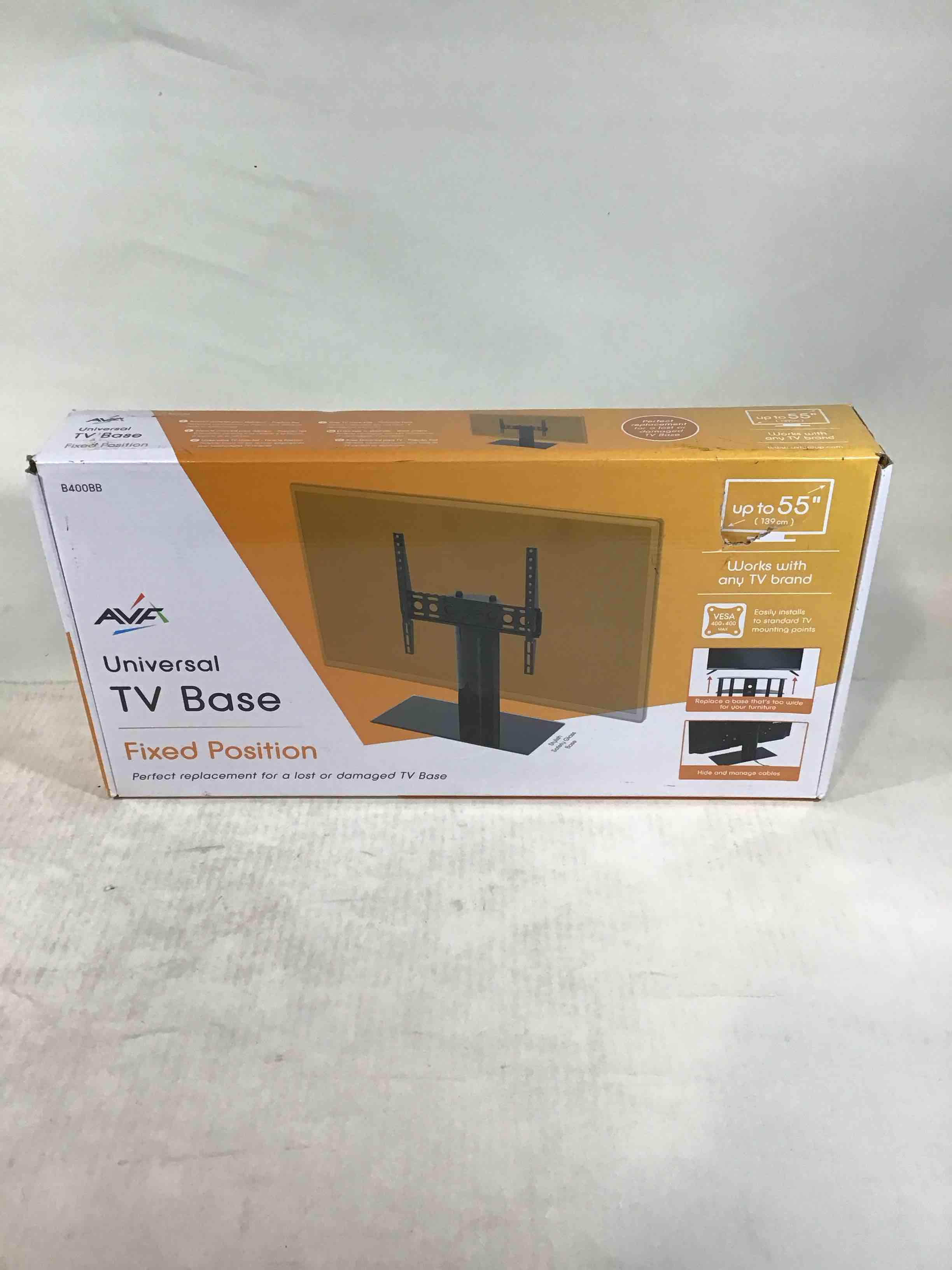 AVF B400BB-A Universal Table Top TV Stand / TV Base - Fits Most 37 to 55-Inch TVs