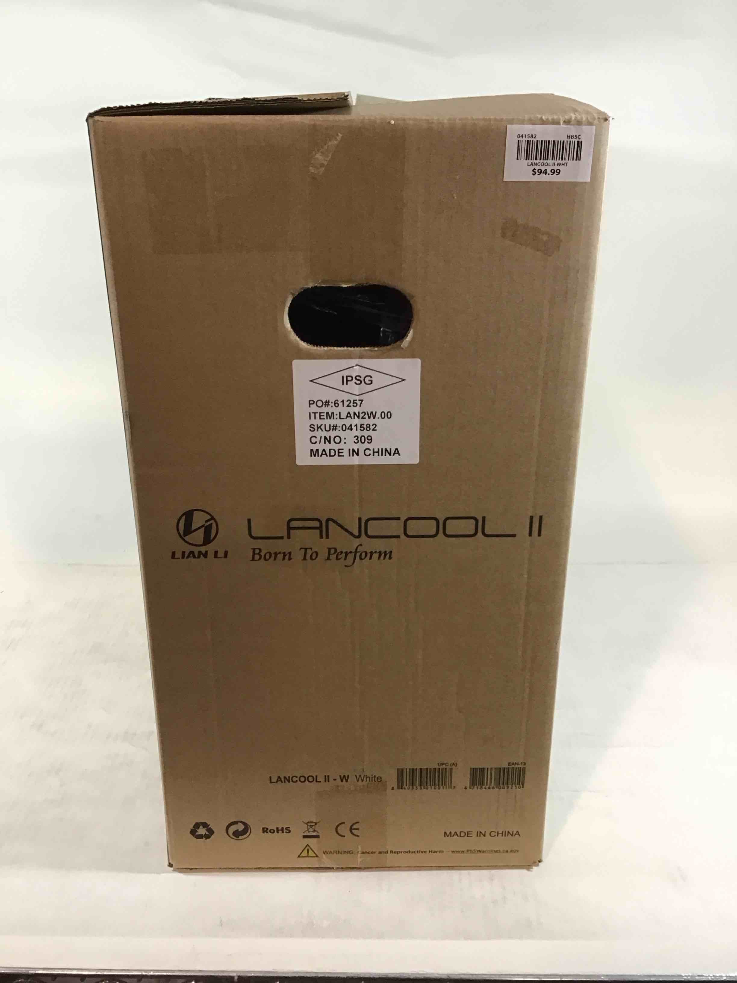 Condition photo showing New/Like New for Lancool II - W - Tower - extended ATX - windowed side panel (tempered glass) - no power supply - white - USB/Audio