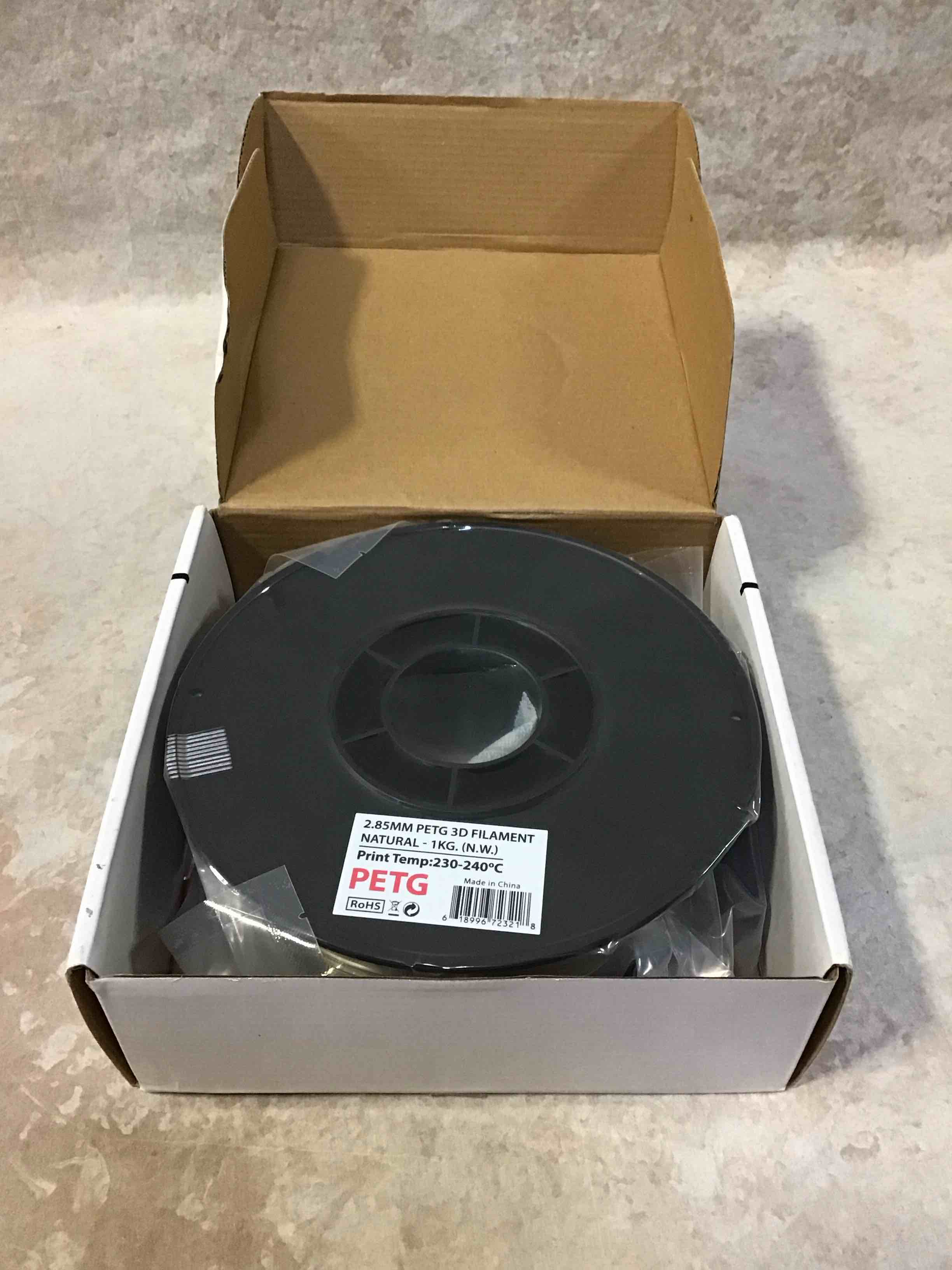 inland 2.85mm petg 3d filament natural