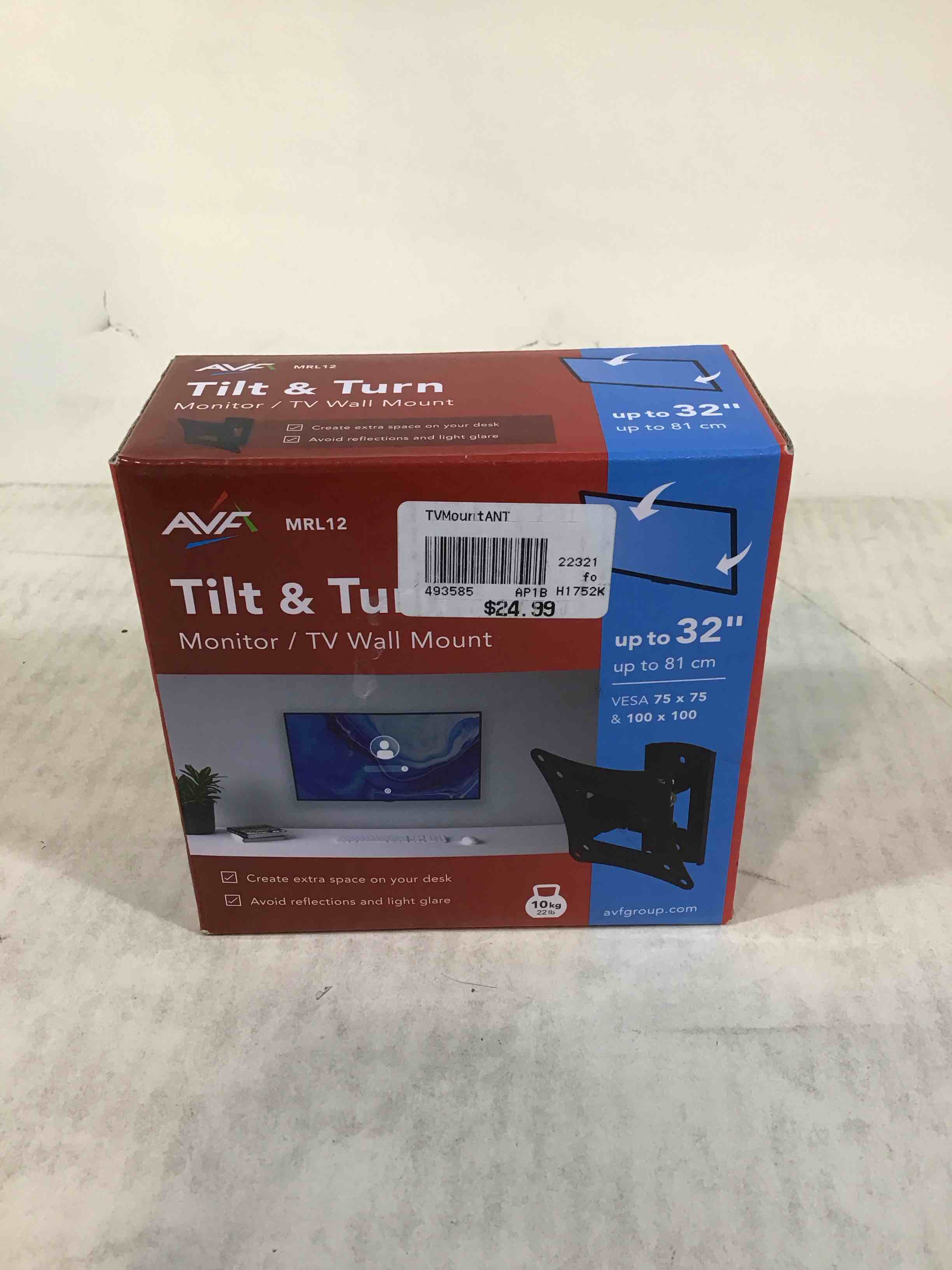 Condition photo showing Good Condition for AVF MRL12-A Monitor or TV Wall Mount Tilt and Turn for 13-inch to 27-inch Screens Black