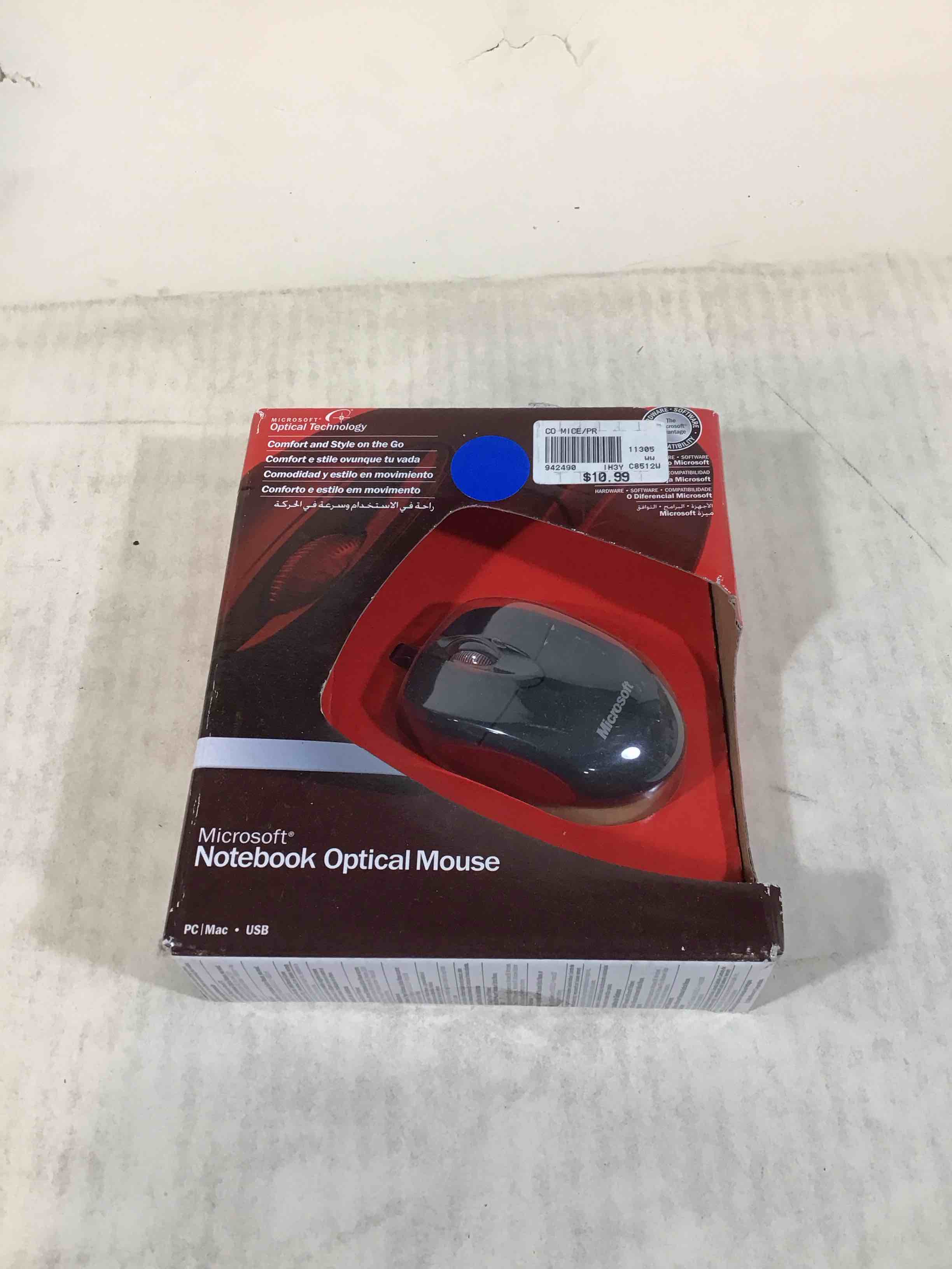 Condition photo showing Good Condition for Microsoft Notebook Optical Mouse - Optical - Cable - USB - Scroll Wheel - Symmetrical
