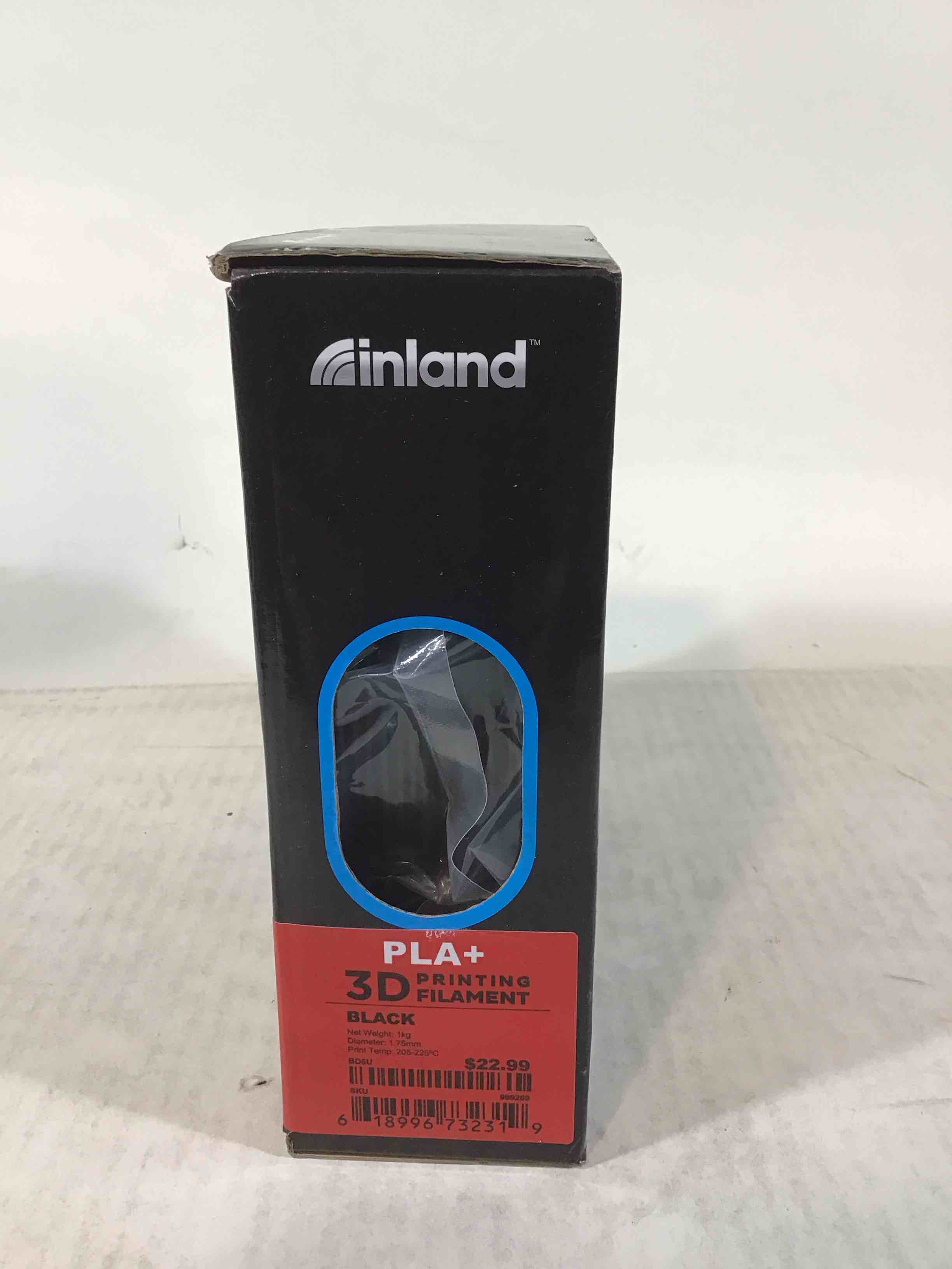 Condition photo showing New/Like New for Inland PLA Plus (PLA+) 3D Printer Filament 1.75mm - PLA Pro Dimensional Accuracy +/- 0.03 mm - 1 kg Spool (2.2 lbs) – Fits Most FDM/FFF Printers – Odor Free, Clog Free 3D Printing Filaments - Black (B081S6BMCD)