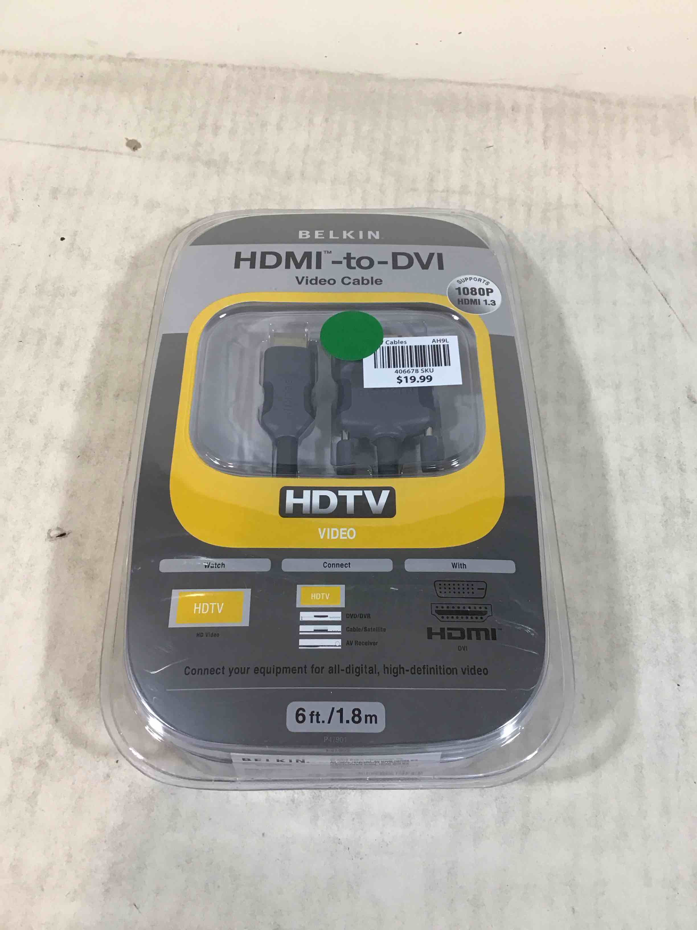 Condition photo showing New/Like New for Belkin HDMi to DVI-D Cable