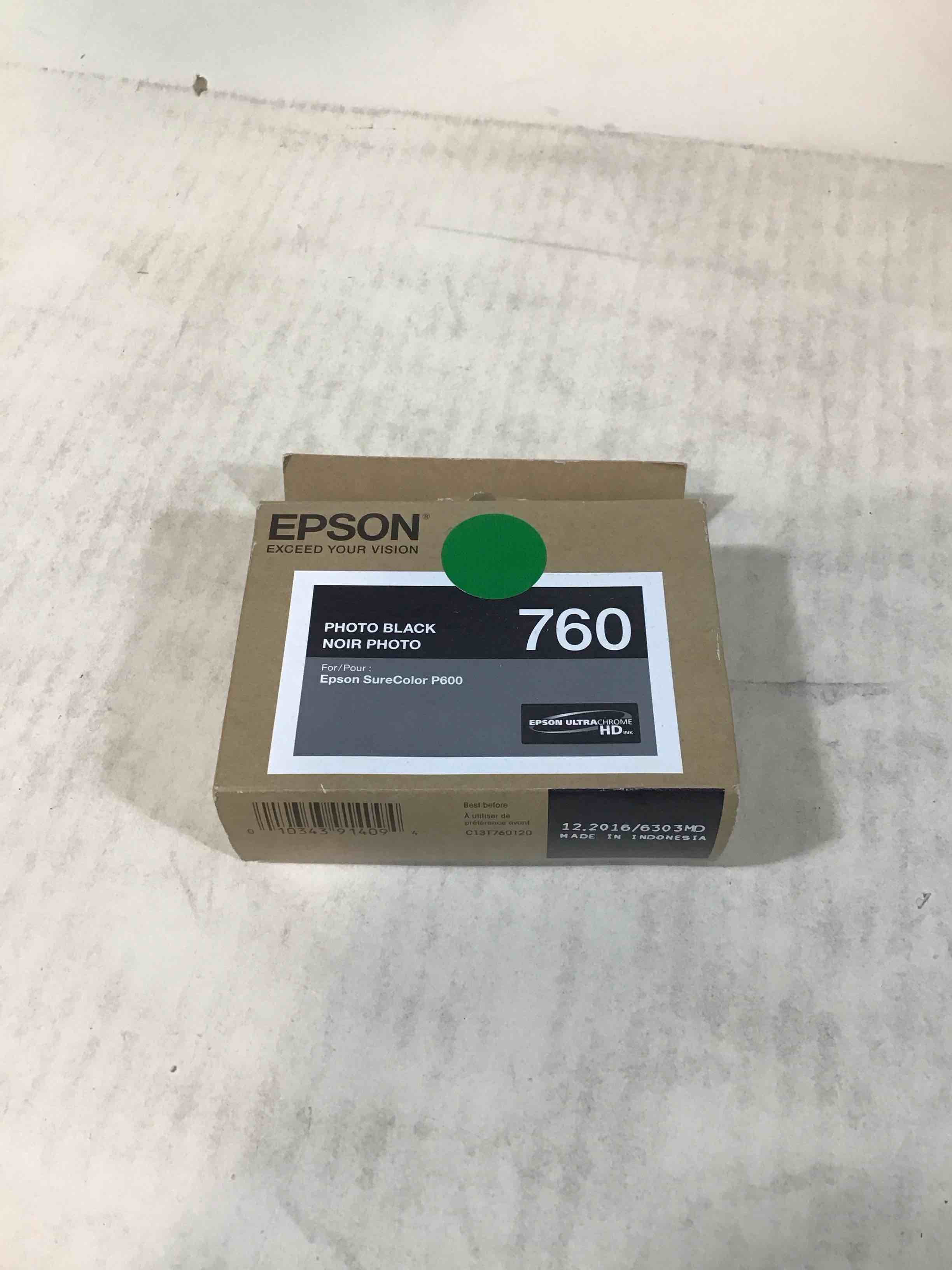 Condition photo showing New/Like New for Epson T760120 UltraChrome HD T760120 (760) Ink - Photo Black