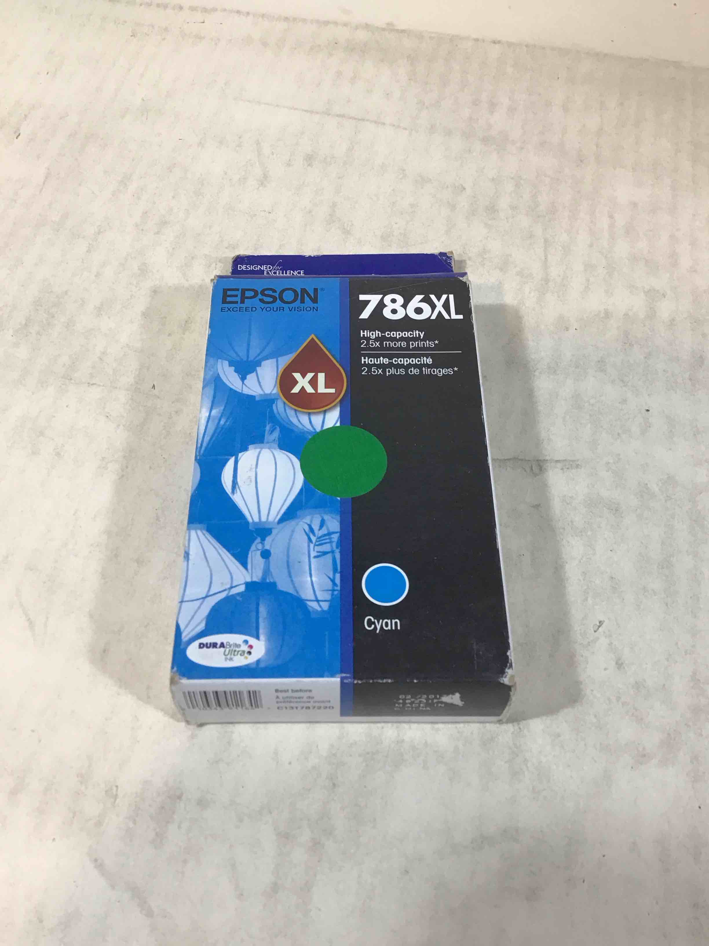 Condition photo showing New/Like New for Epson T786XL220 Epson DURABrite Ultra 786XL Ink Cartridge - Cyan - Inkjet - High Yield - 786 Page