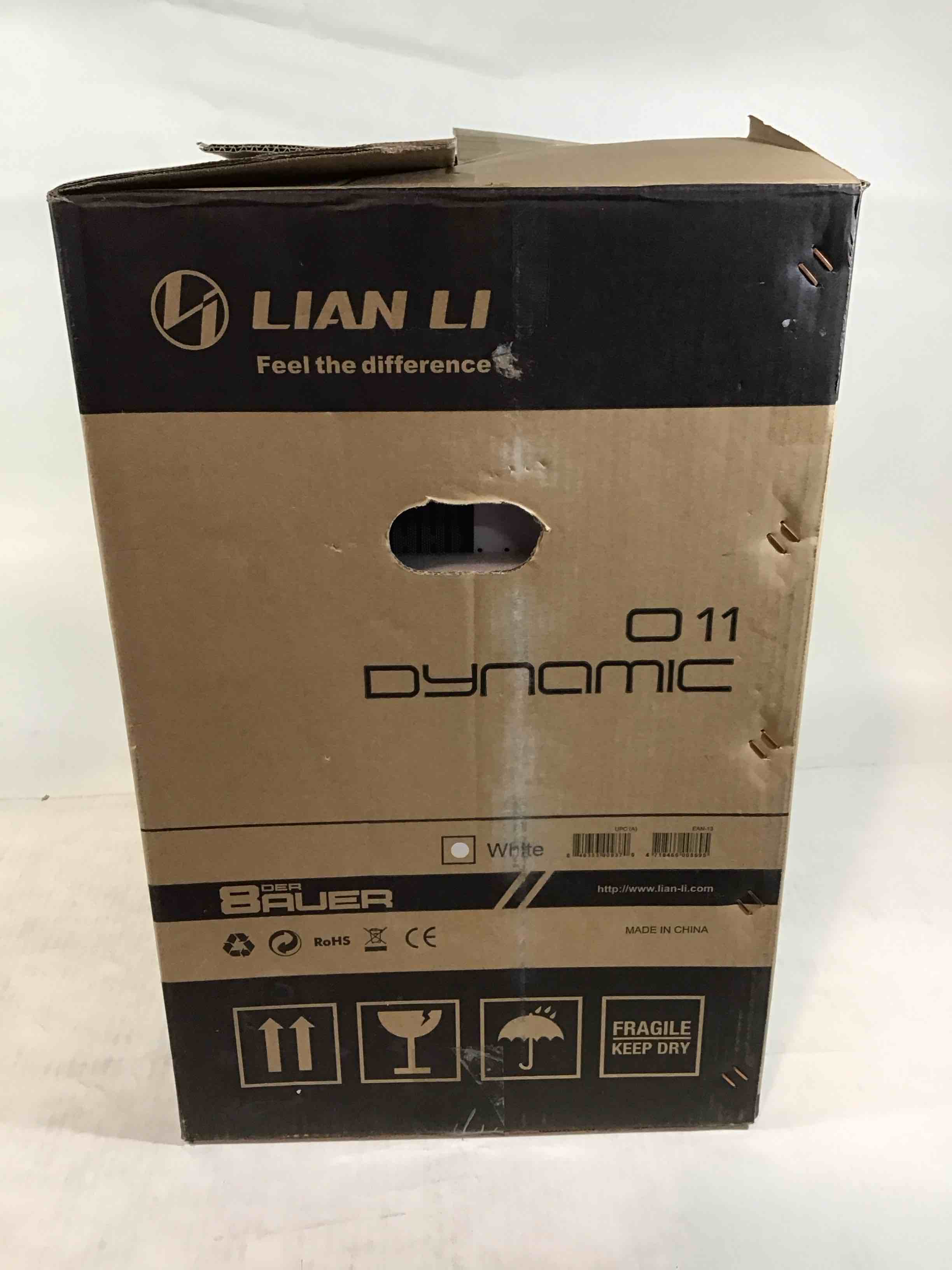 Condition photo showing New/Like New for LIAN LI CASE PC-O11DW Tower White 3.5 x3 or 2.5x6 EATX/ATX 1c