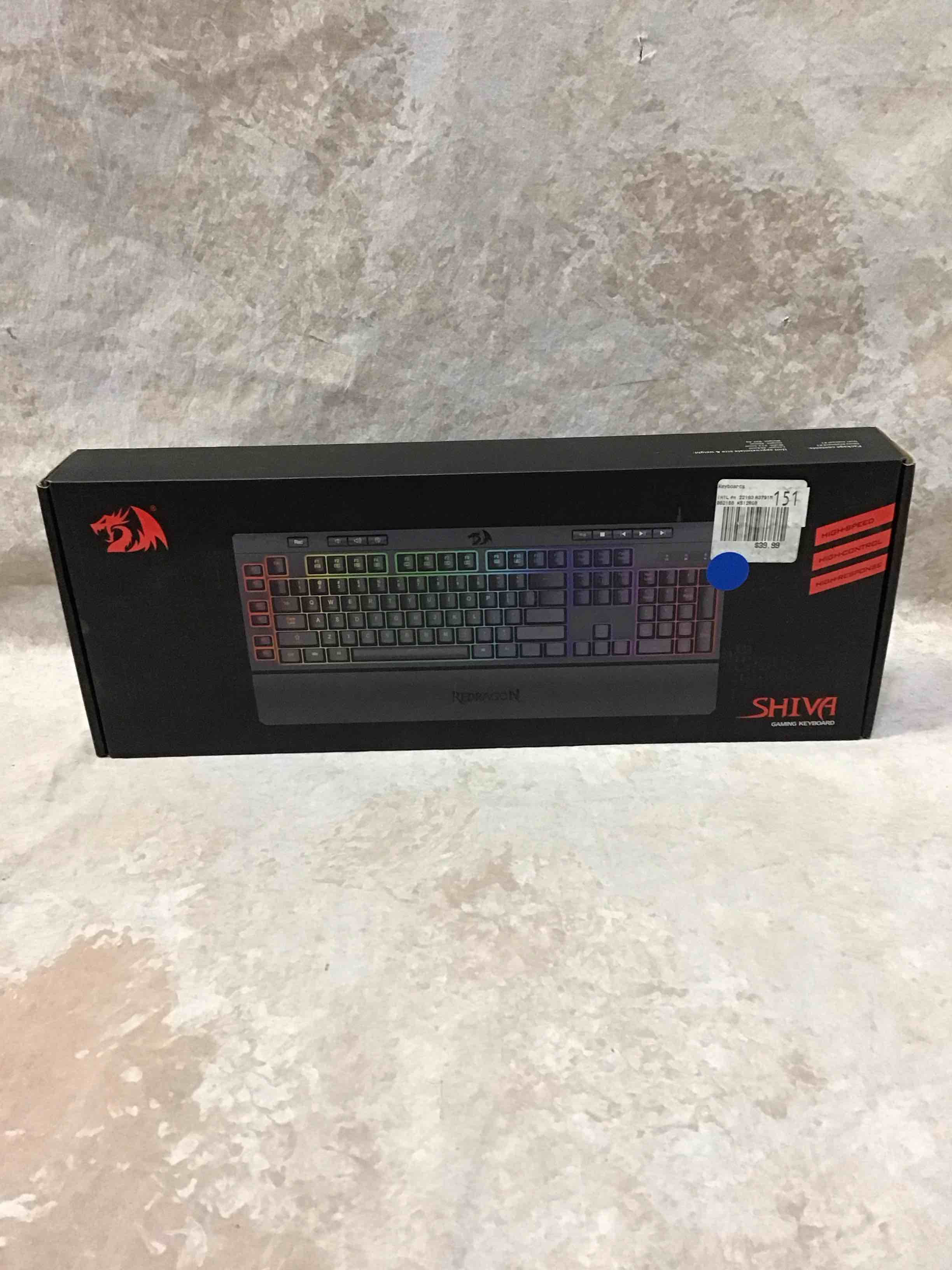 Condition photo showing Good Condition for REDRAGON - Shiva Full-size Wired Membrane Gaming Keyboard with RGB Backlighting - Black