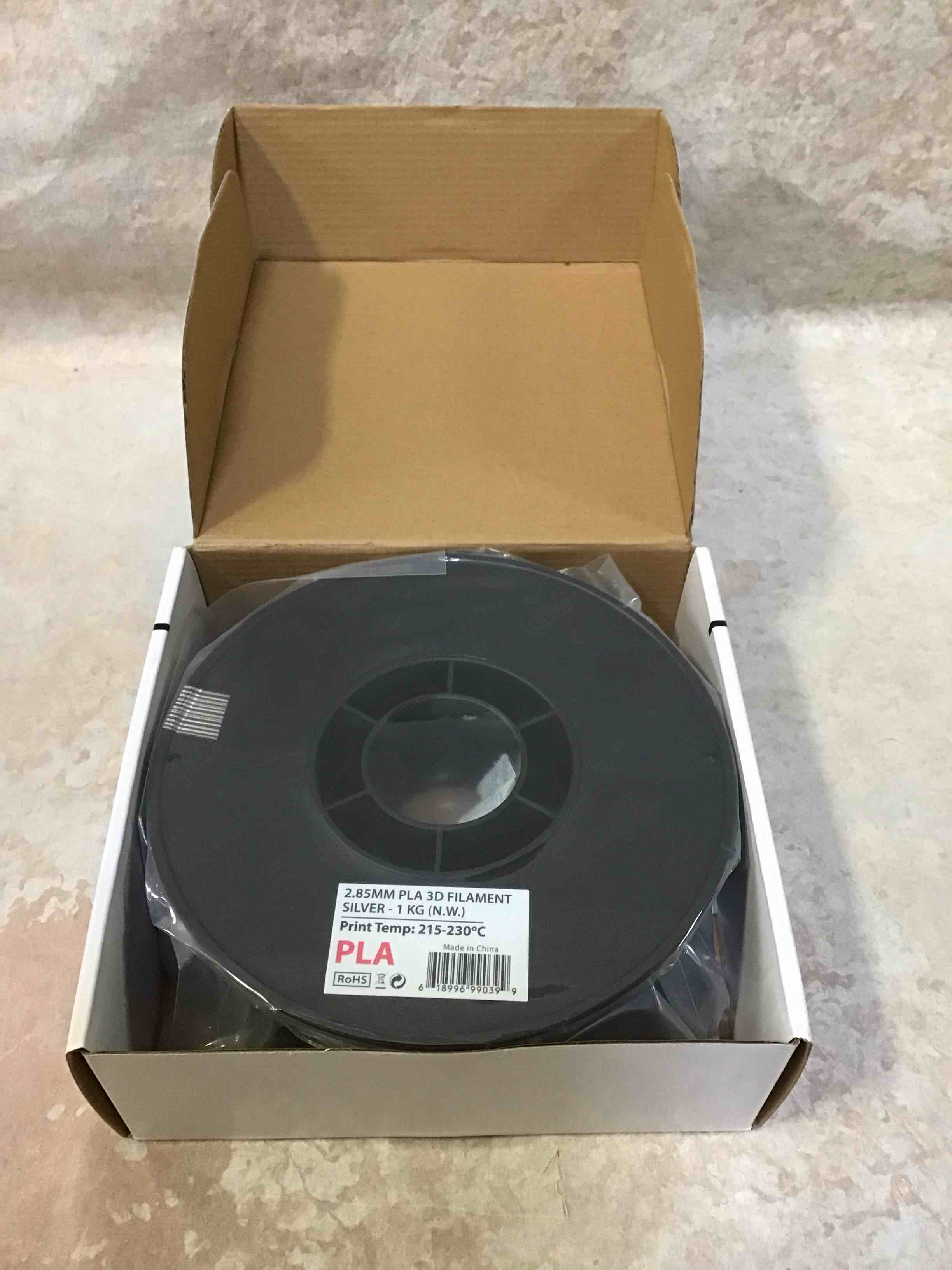 Condition photo showing New/Like New for Inland 3mm Silver PLA 3D Printer Filament - 1kg Spool (2.2 lbs)