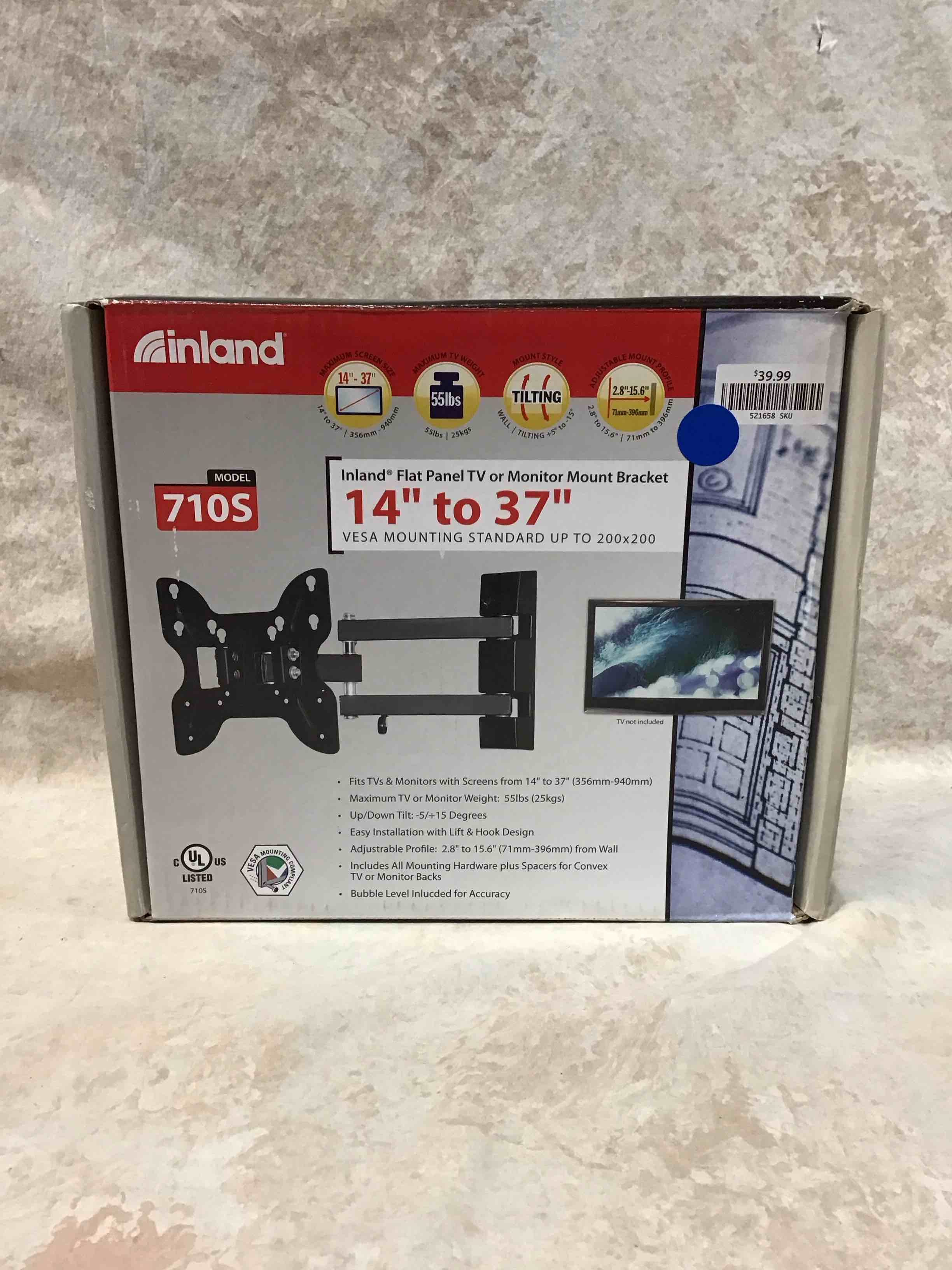 Condition photo showing Good Condition for Inland 14"-37" Swivel TV/Monitor Wall Mount 710S
