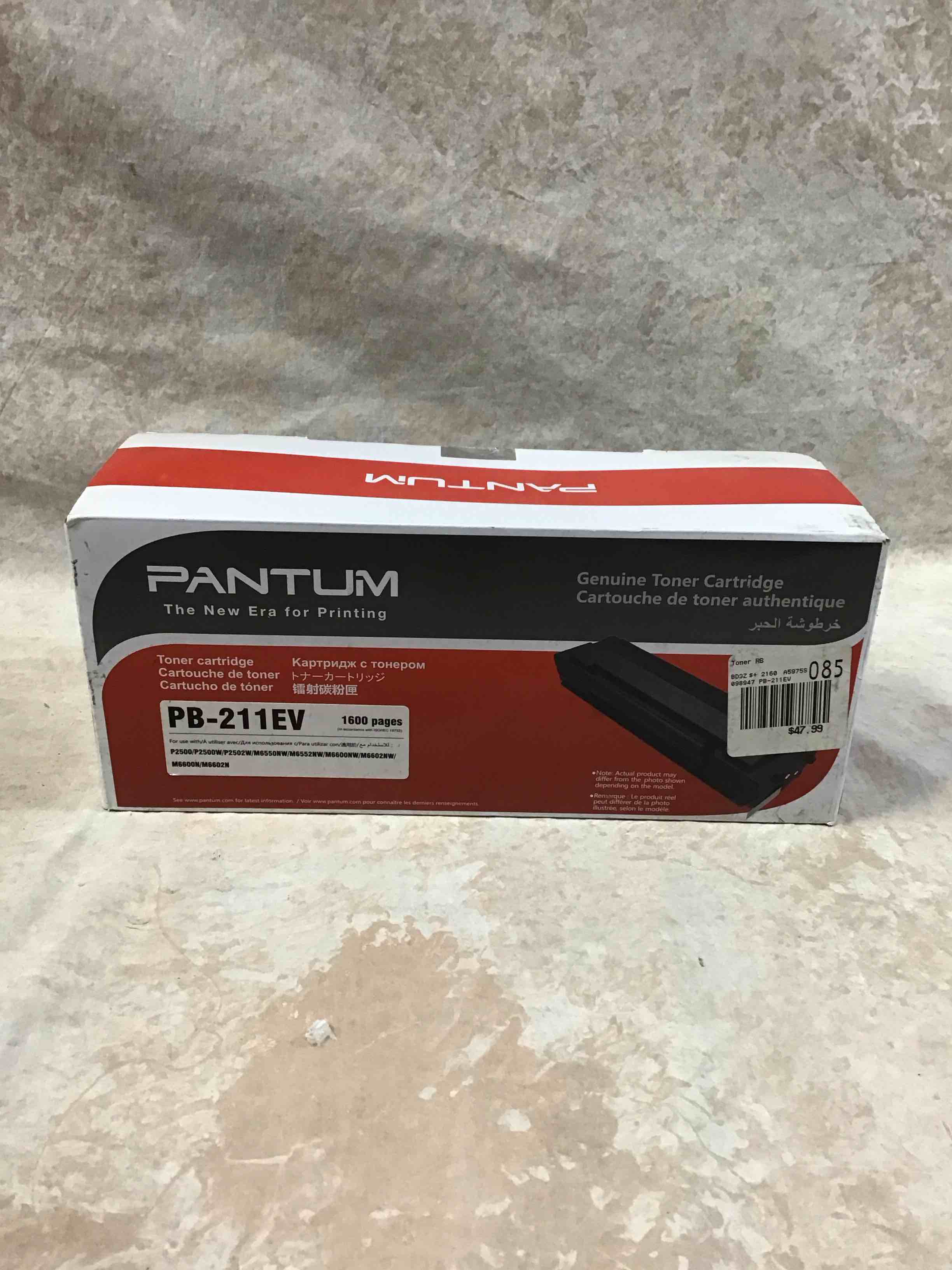 Condition photo showing New/Like New for Pantum PB-211EV Genuine Black Toner Cartridge for P2502W, M6552NW, M6602NW Printers, Up to 1600 Pages Yield (B074Q1KDH1)