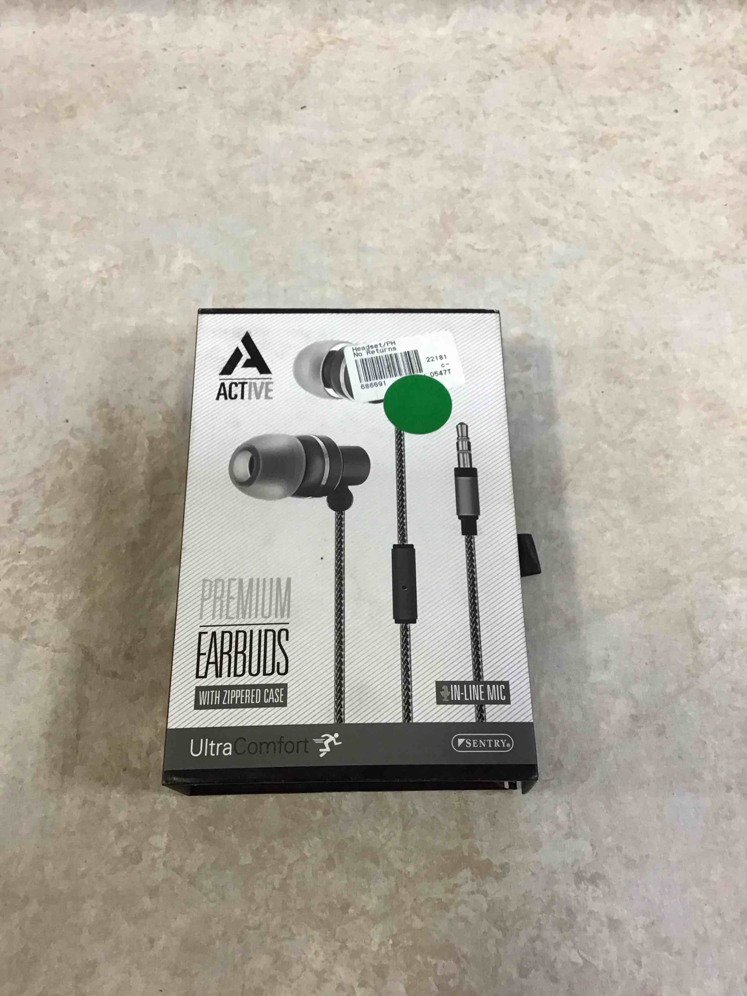 Condition photo showing item condition for Sentry HA200 Premium Stereo Earbuds with Mic and Case, Black