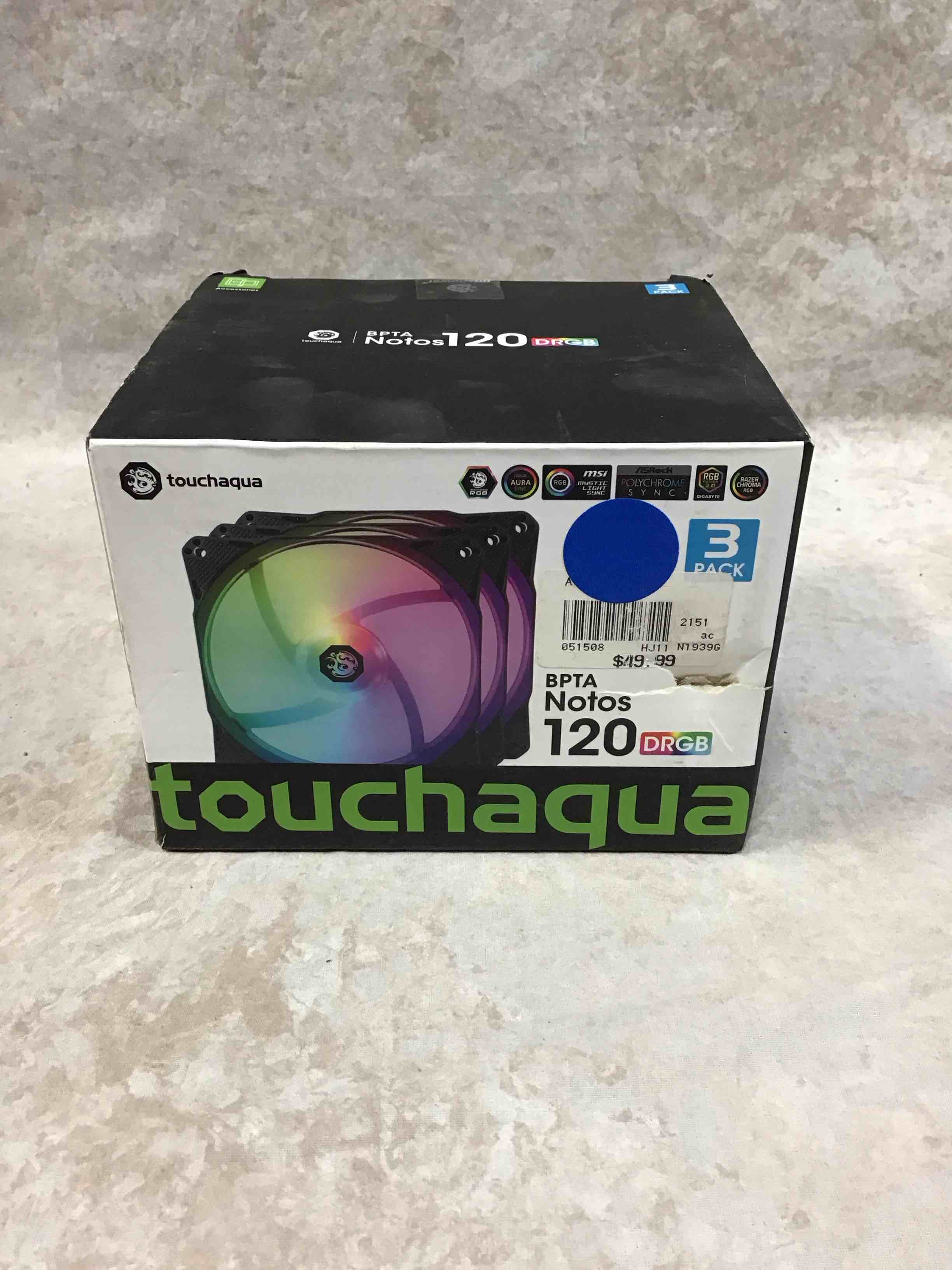 Condition photo showing item condition for Bitspower Notos 120mm Case Fan  DRGB Computer Fan PWM PC Cooling Fan LED High Airflow Desktop Silent Cooler 1800 RPM w/PWM Fan Hub Digital RGB Controller (3 Pack)