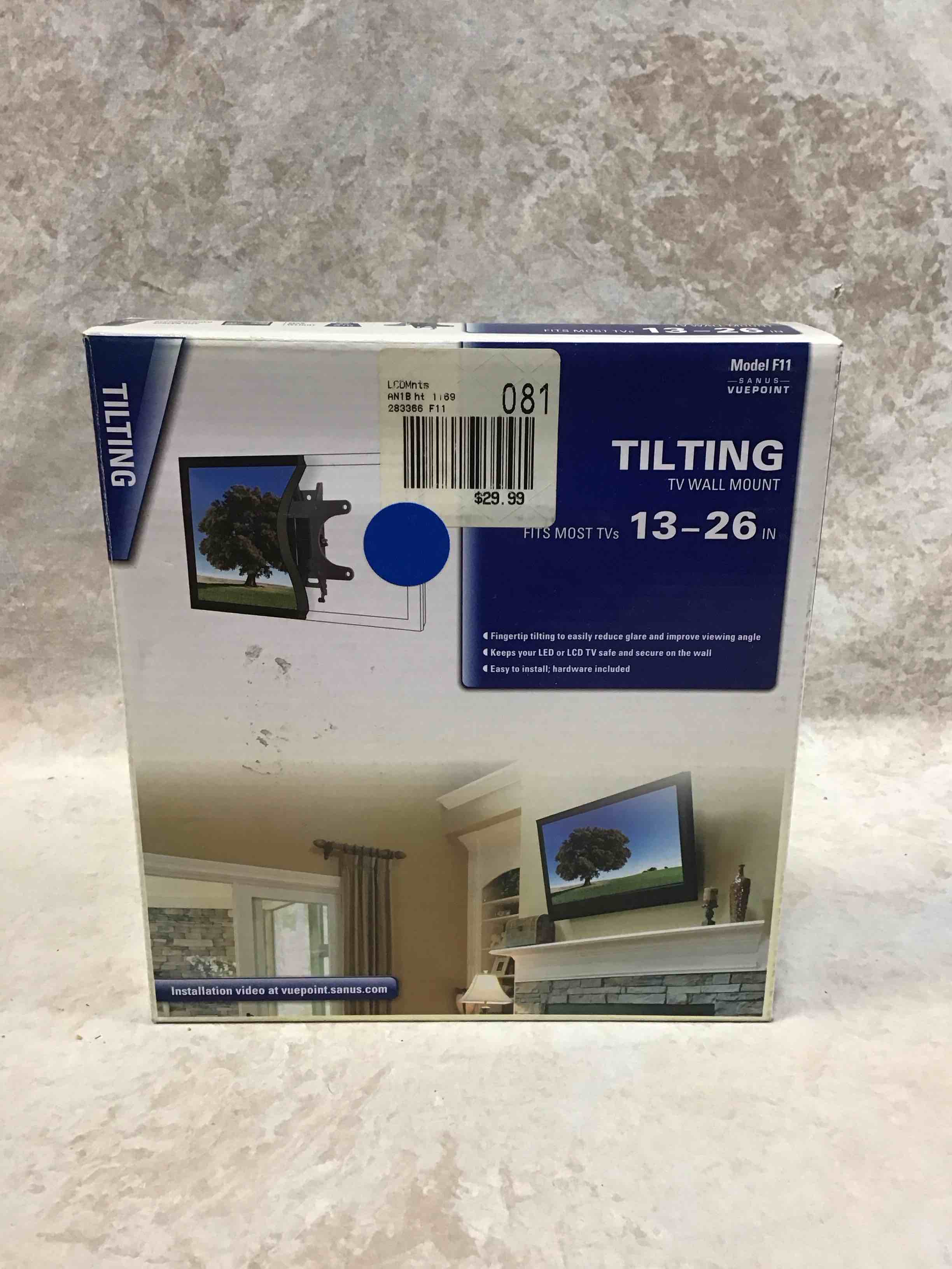 Condition photo showing item condition for VuePoint F11 by Sanus, Tilting Wall Mount, Fits most 13" to 26" flat-panel TVs