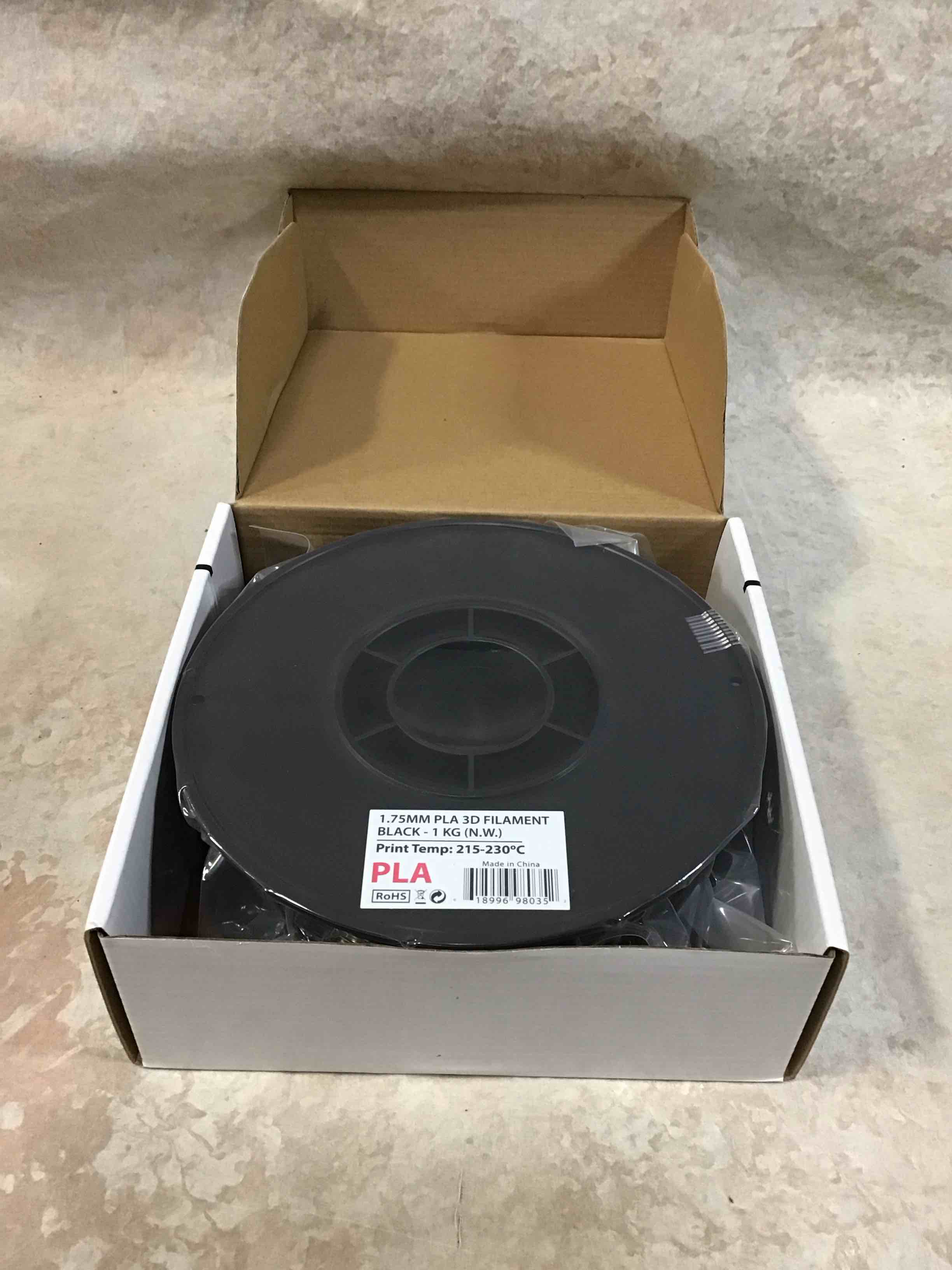 Condition photo showing item condition for Black PLA 3D printer filament 1.75 mm 1 kg 2.2 lbs