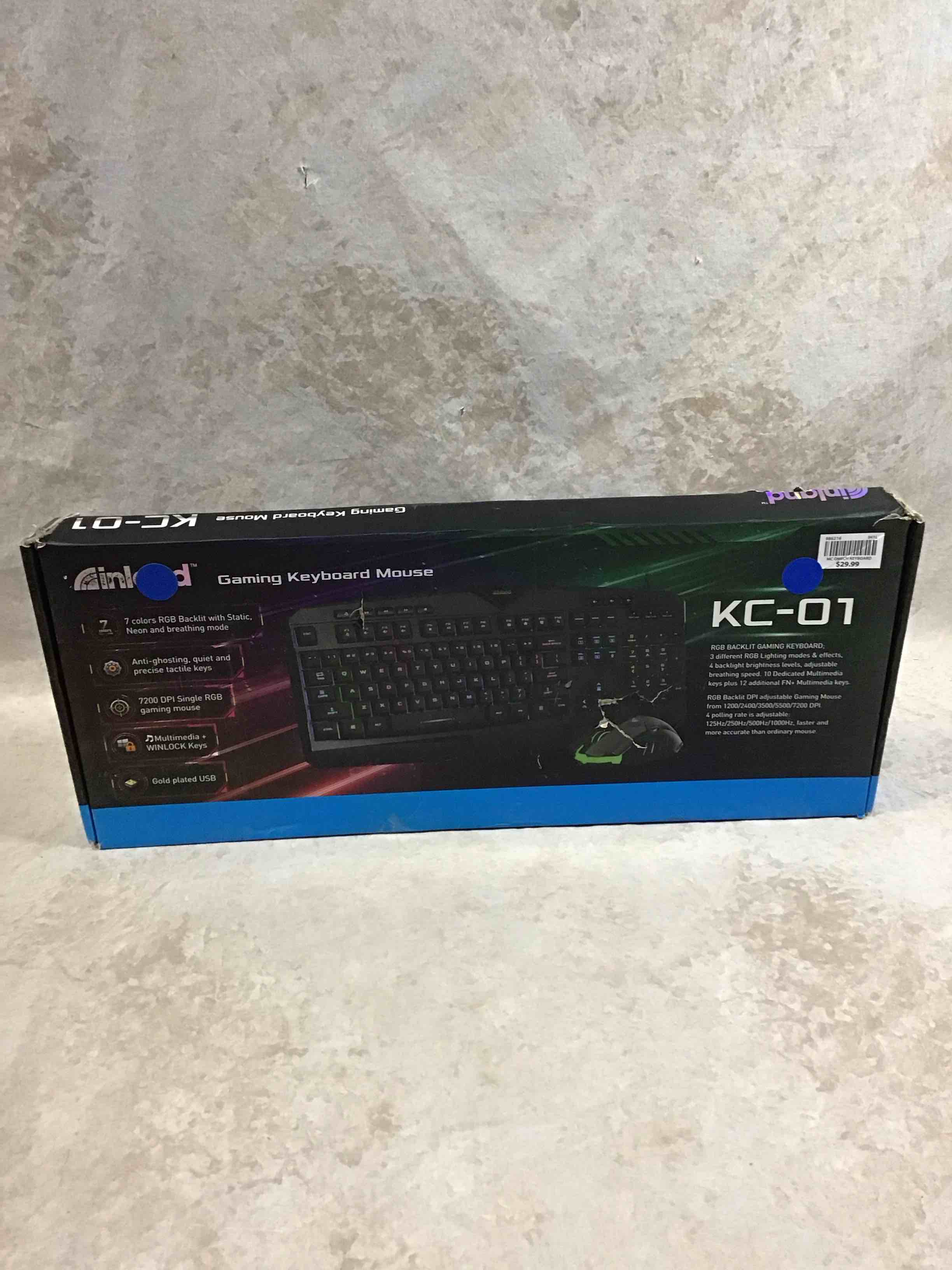 Condition photo showing Good Condition for inland KC-01 Gaming Keyboard and Mouse
