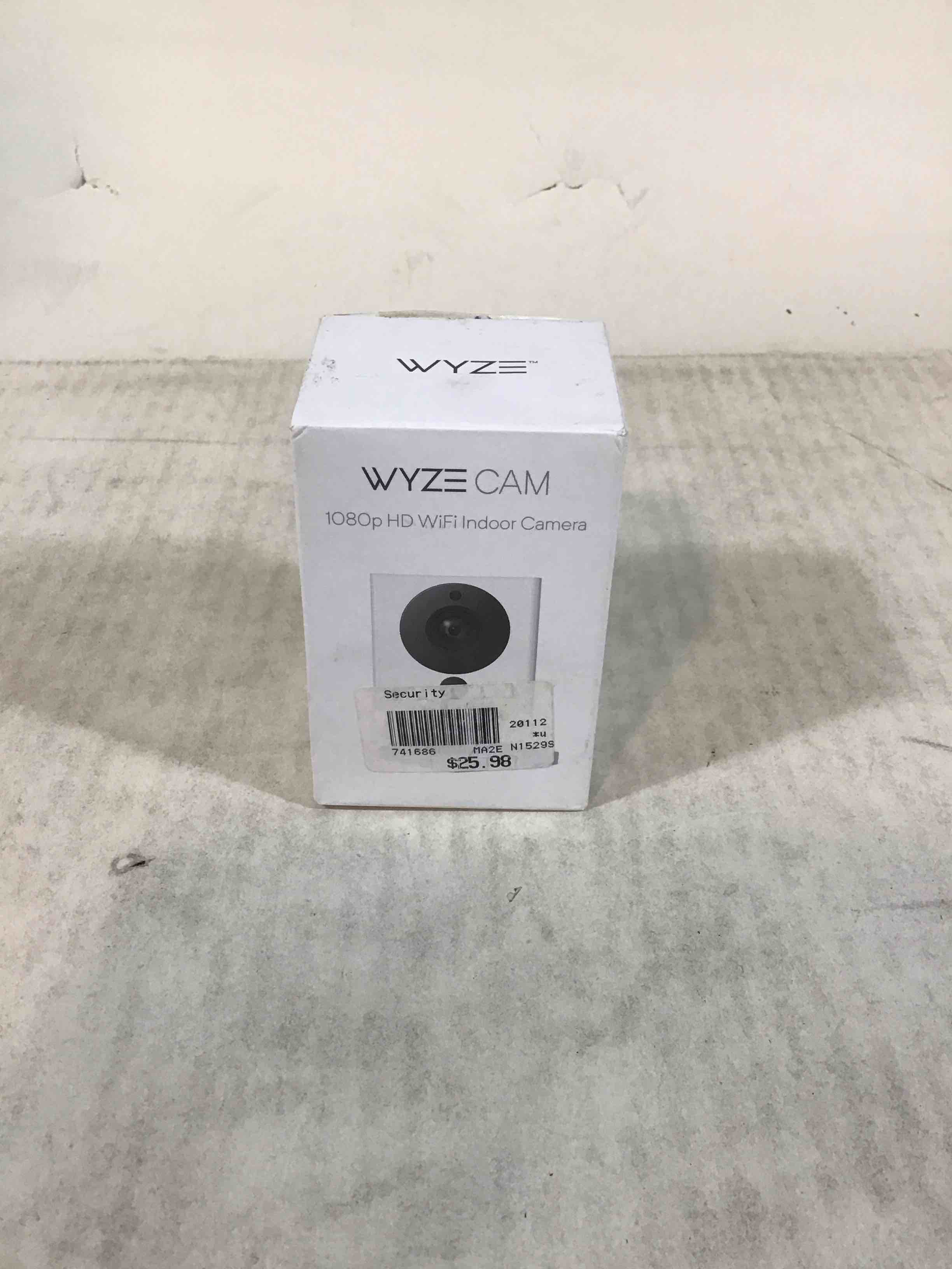 wyze cam 1080p hd indoor wireless smart home security camera with night vision, 2-way audio, works with alexa & the google assistant, one pack, white