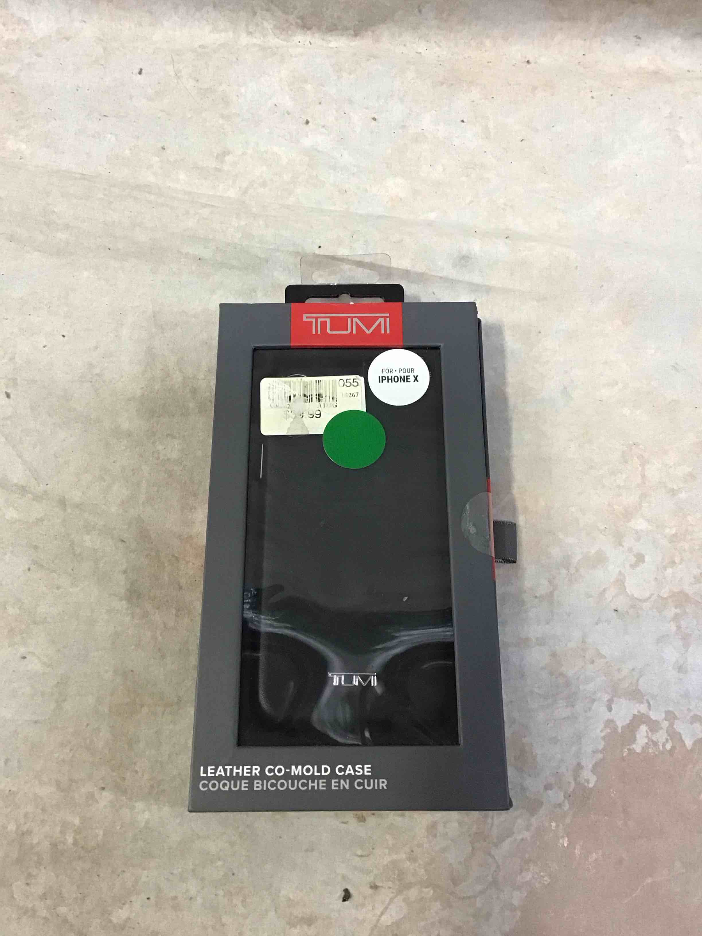 Tumi Leather Co-Mold Iphone X Case - Black