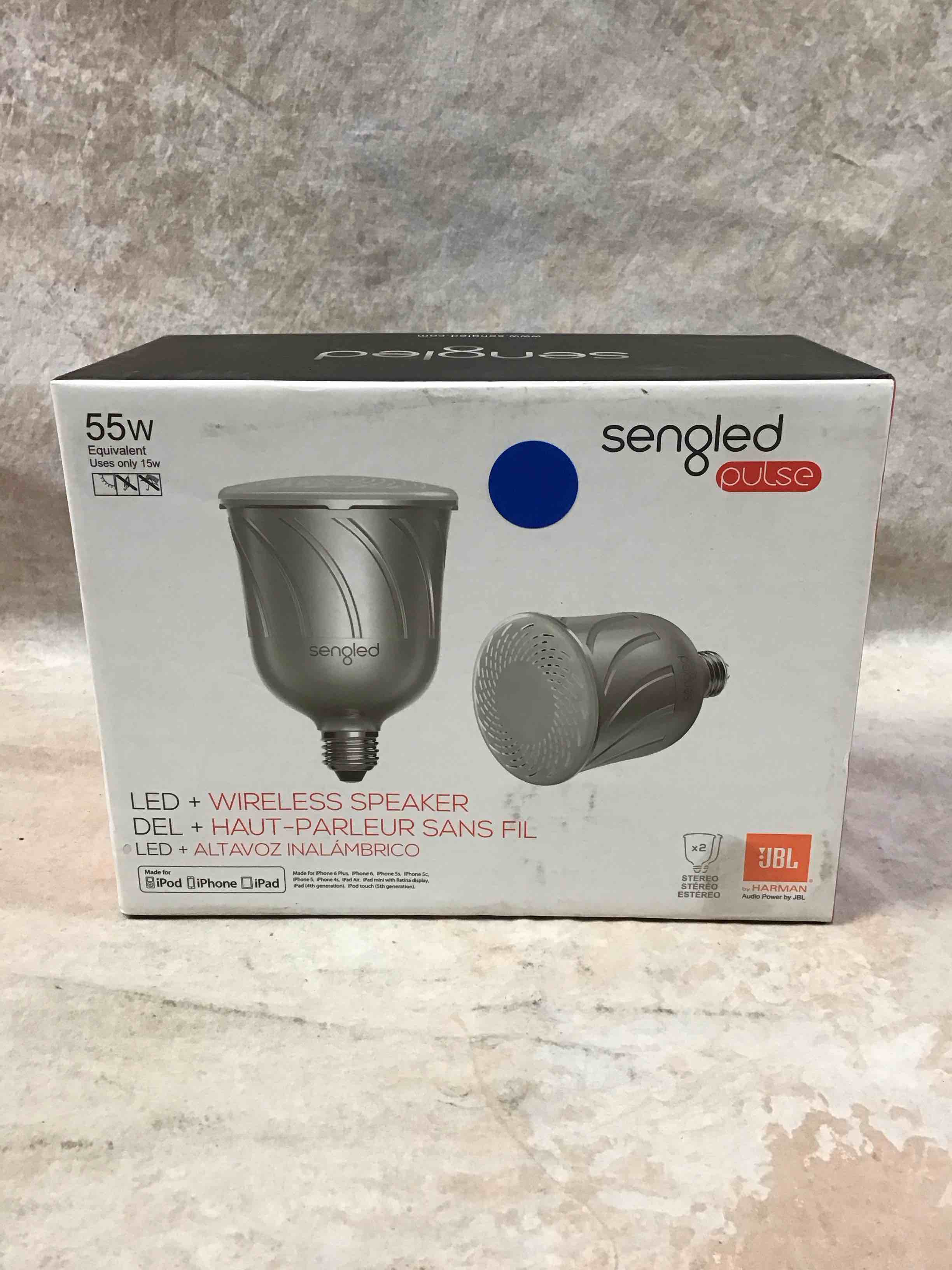 Condition photo showing Good Condition for Sengled Pulse Dimmable White Smart BR30 Light Bulb + Bluetooth Speaker  55W Equivalent  No Hub Required  2 Bulbs